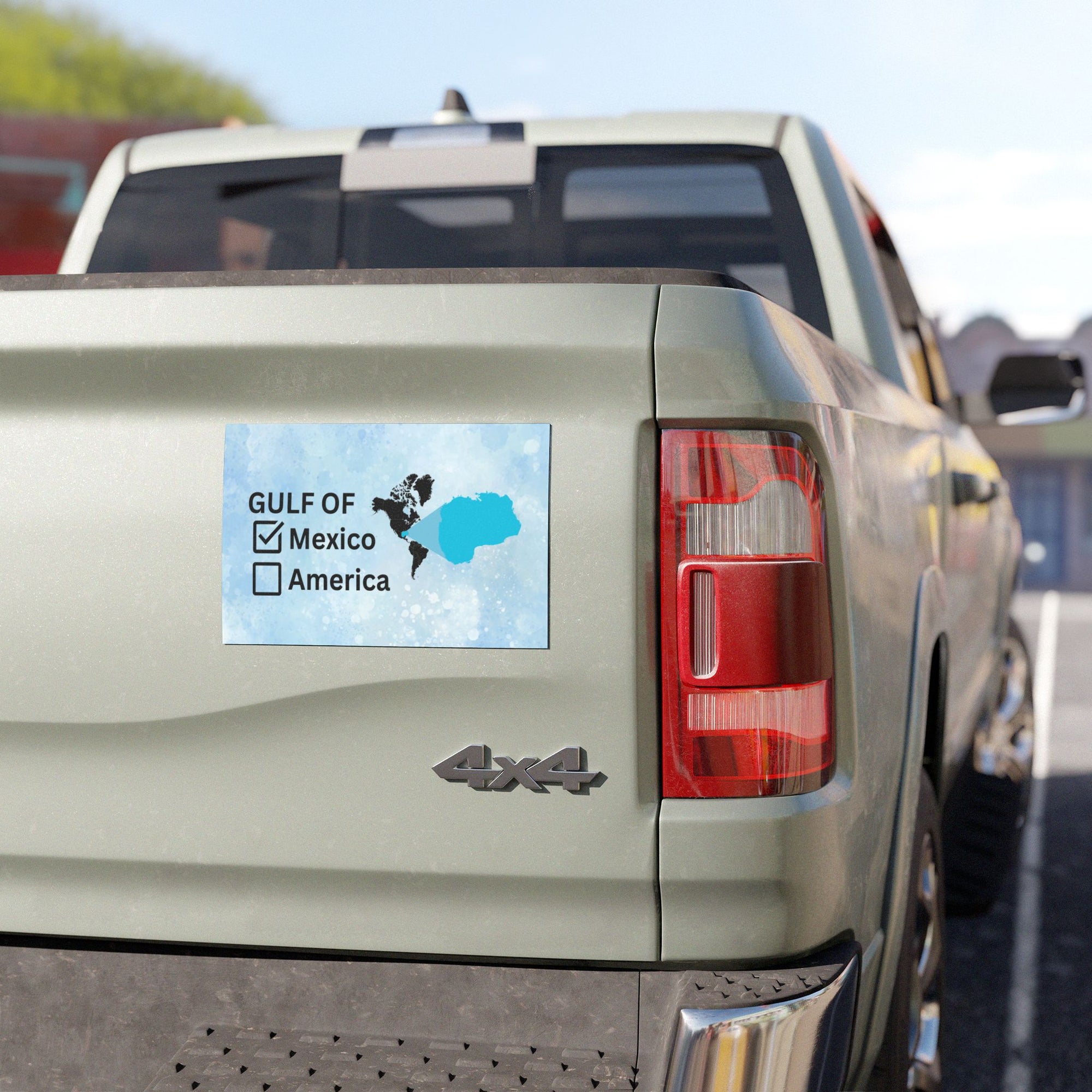 Gulf of Mexico Checkbox Car Magnet
