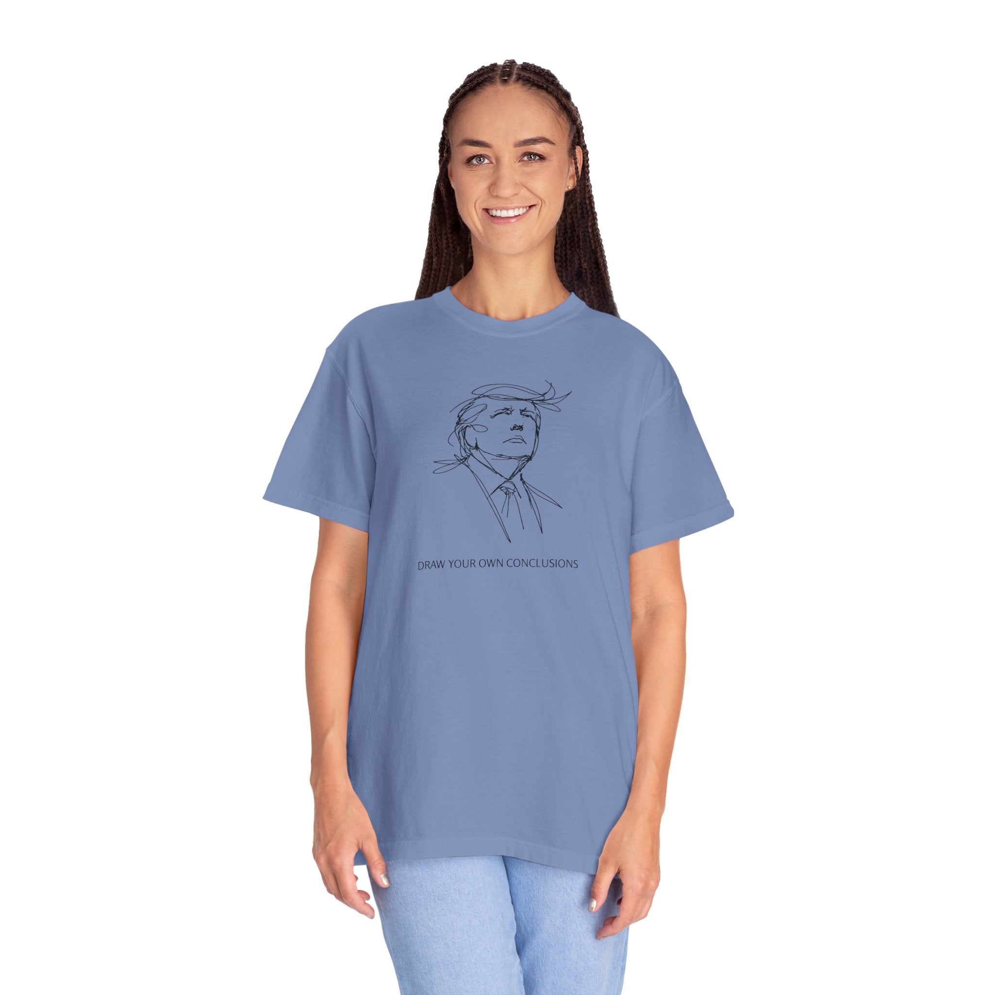 Draw Your Own Conclusions Unisex Graphic Tee – Minimal Line Art Statement Shirt