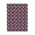 Epilepsy Awareness Floral Plush Blanket | Purple Ribbon Throw Blanket