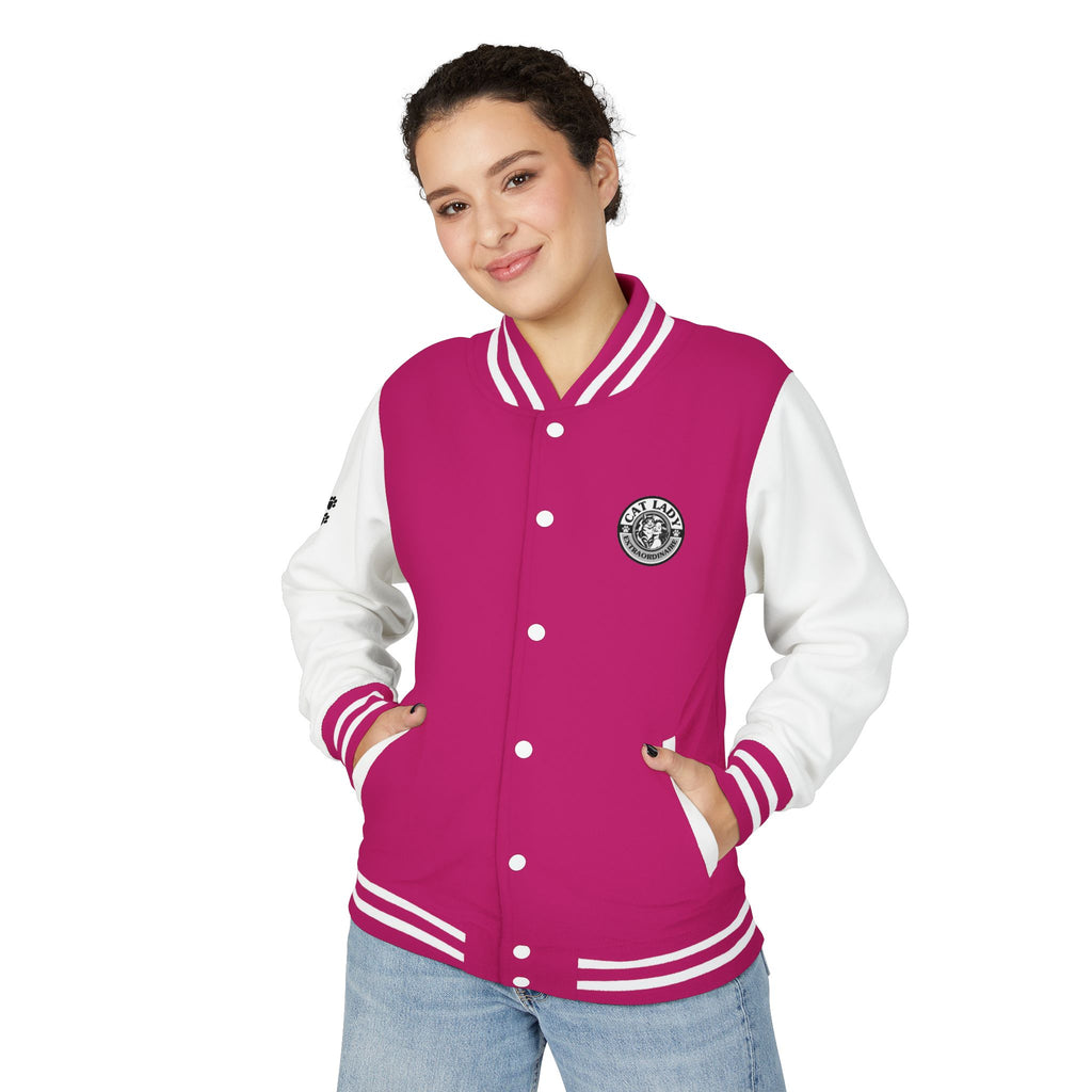 Cat Lady Extraordinaire Colorful Letterman Jacket