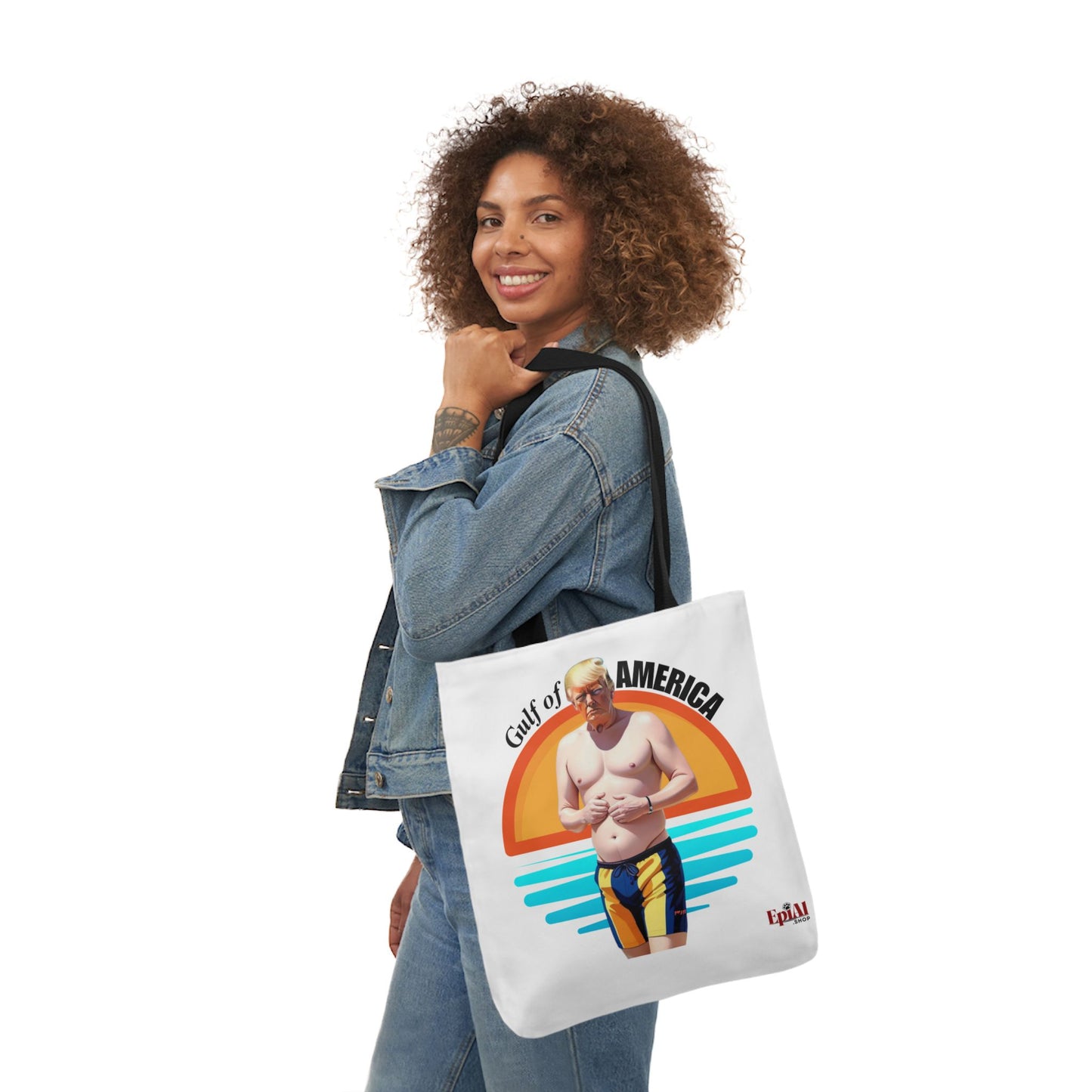 Gulf of America Canvas Tote Bag with 4-Color Straps - Fun Beach Accessory