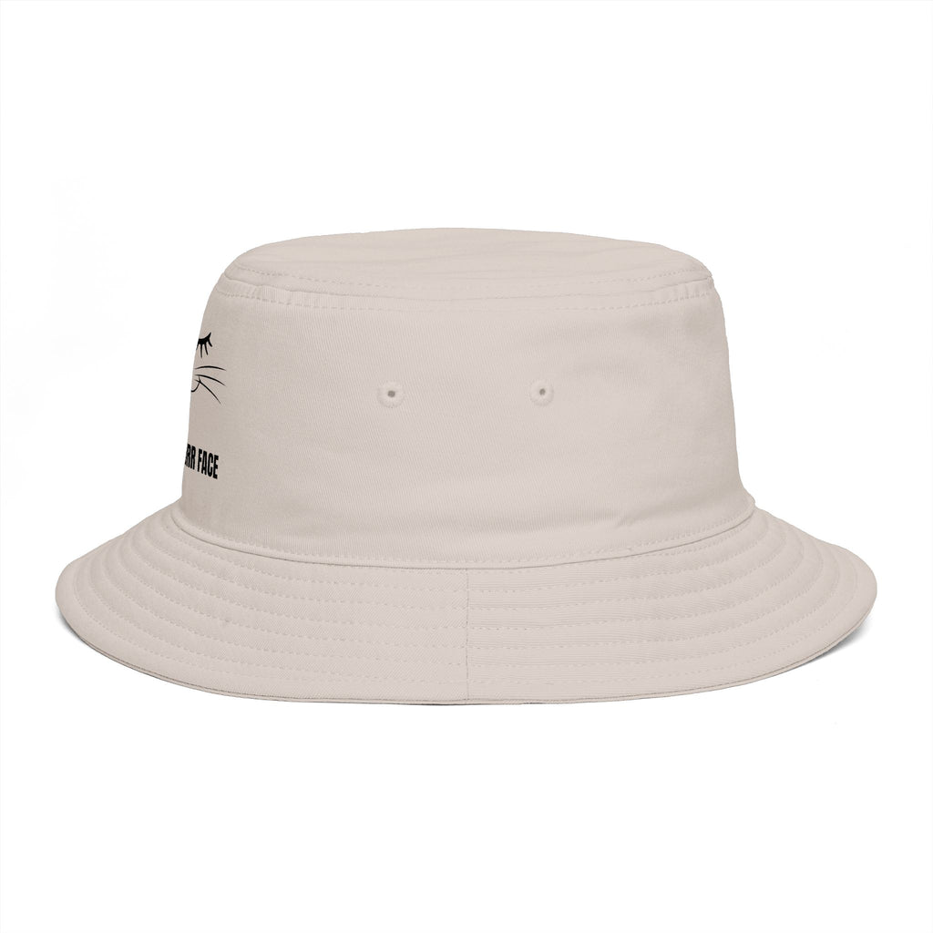 Resting Purr Face Embroidered Cat Bucket Hat