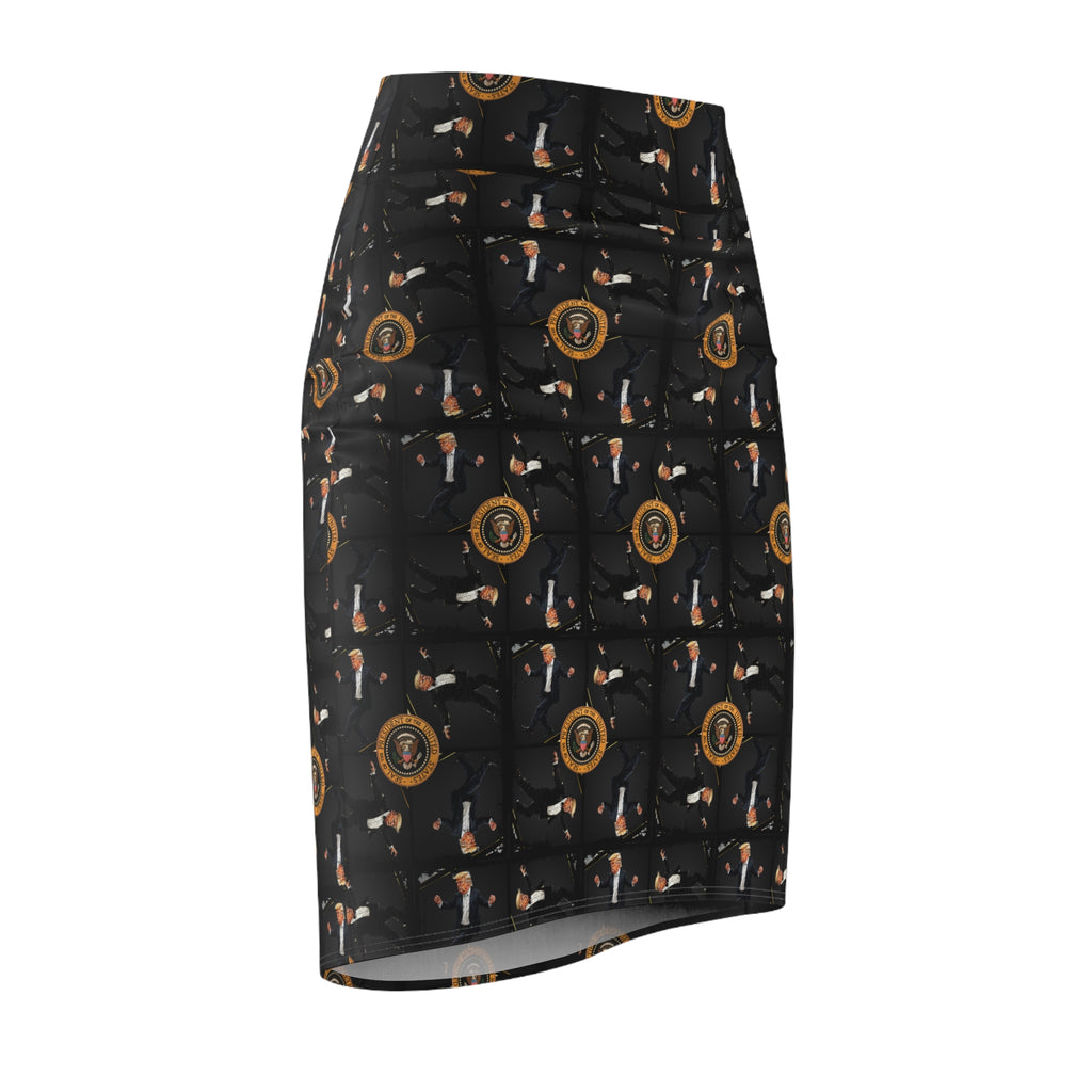 Stylish Dancing Trump Women's Pencil Skirt