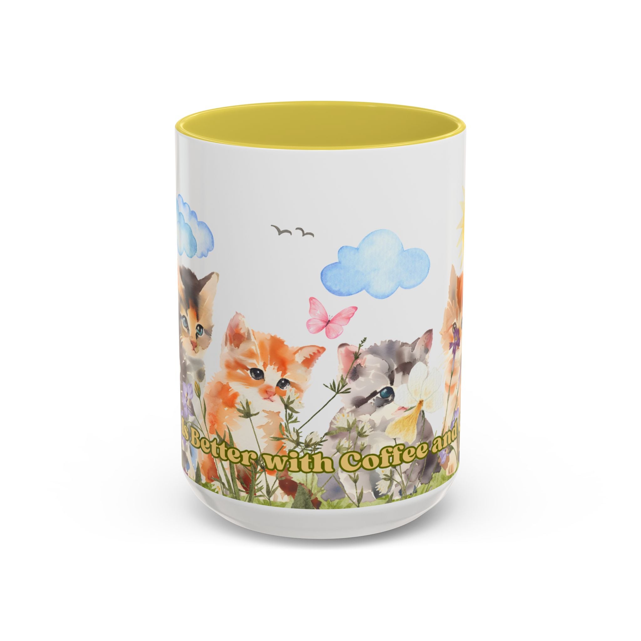 Life Is Better with Coffee and Cats Ceramic Mug
