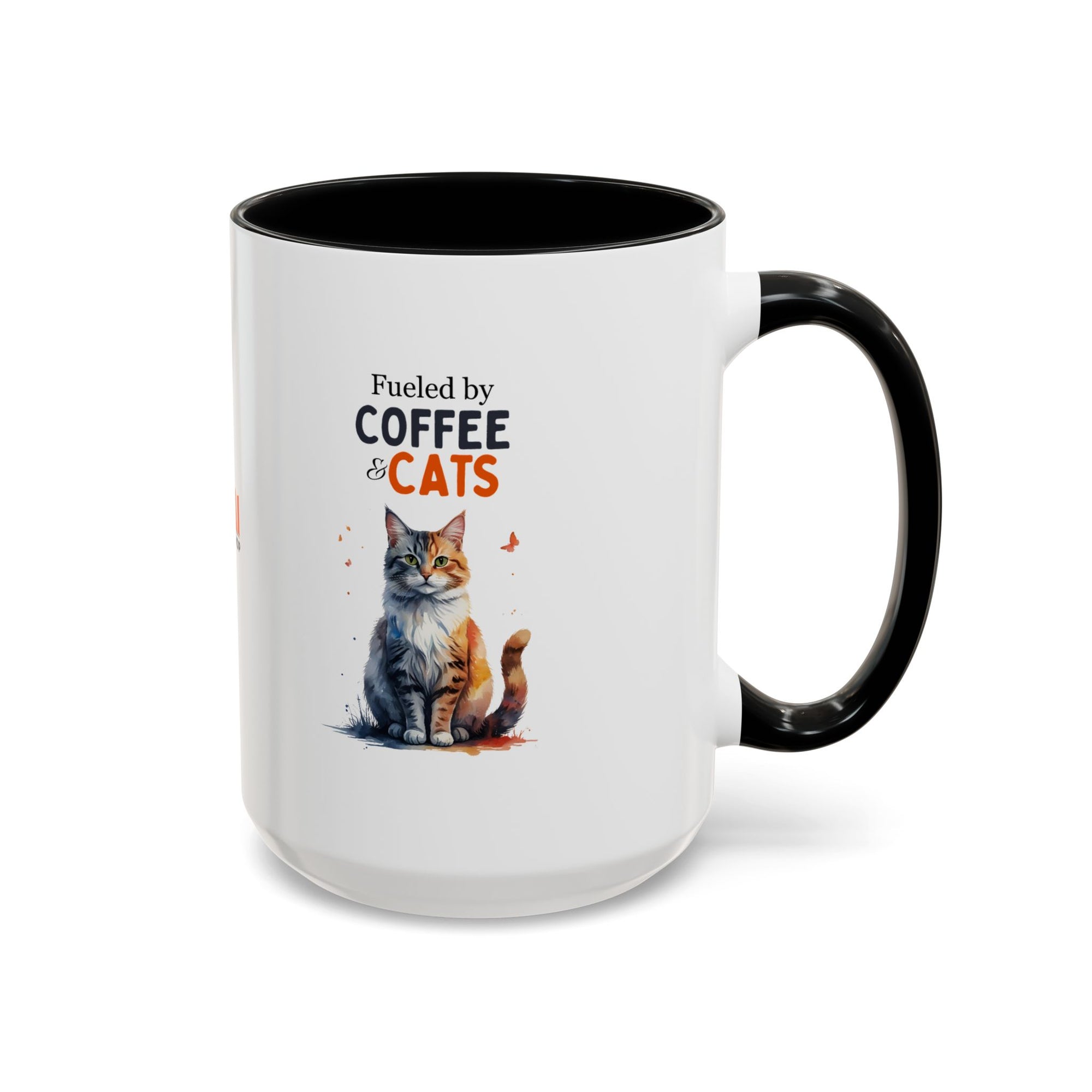 Fueled by Coffee & Cats Accent Mug
