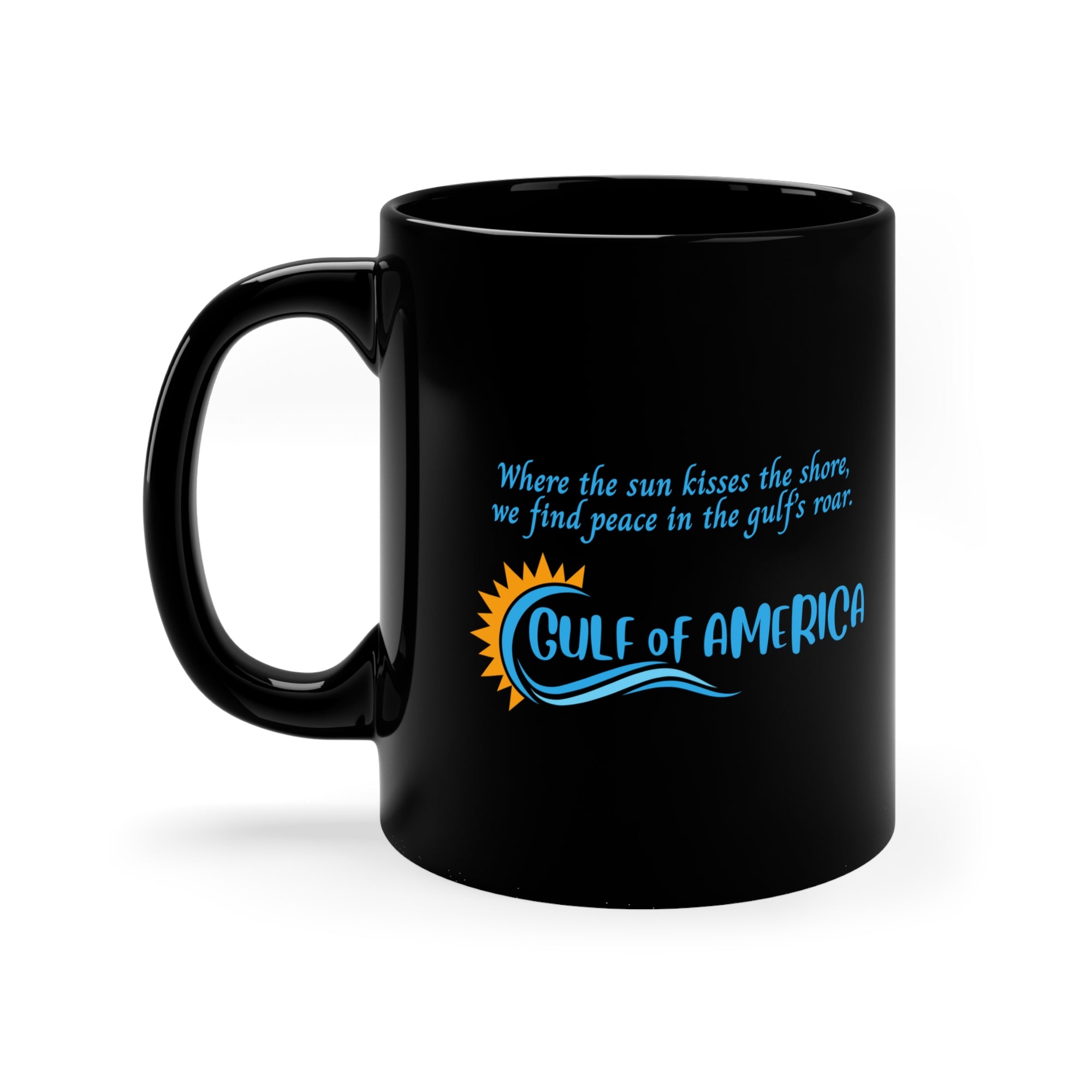 American Gulf Coffee Mug – 11oz Black Ceramic