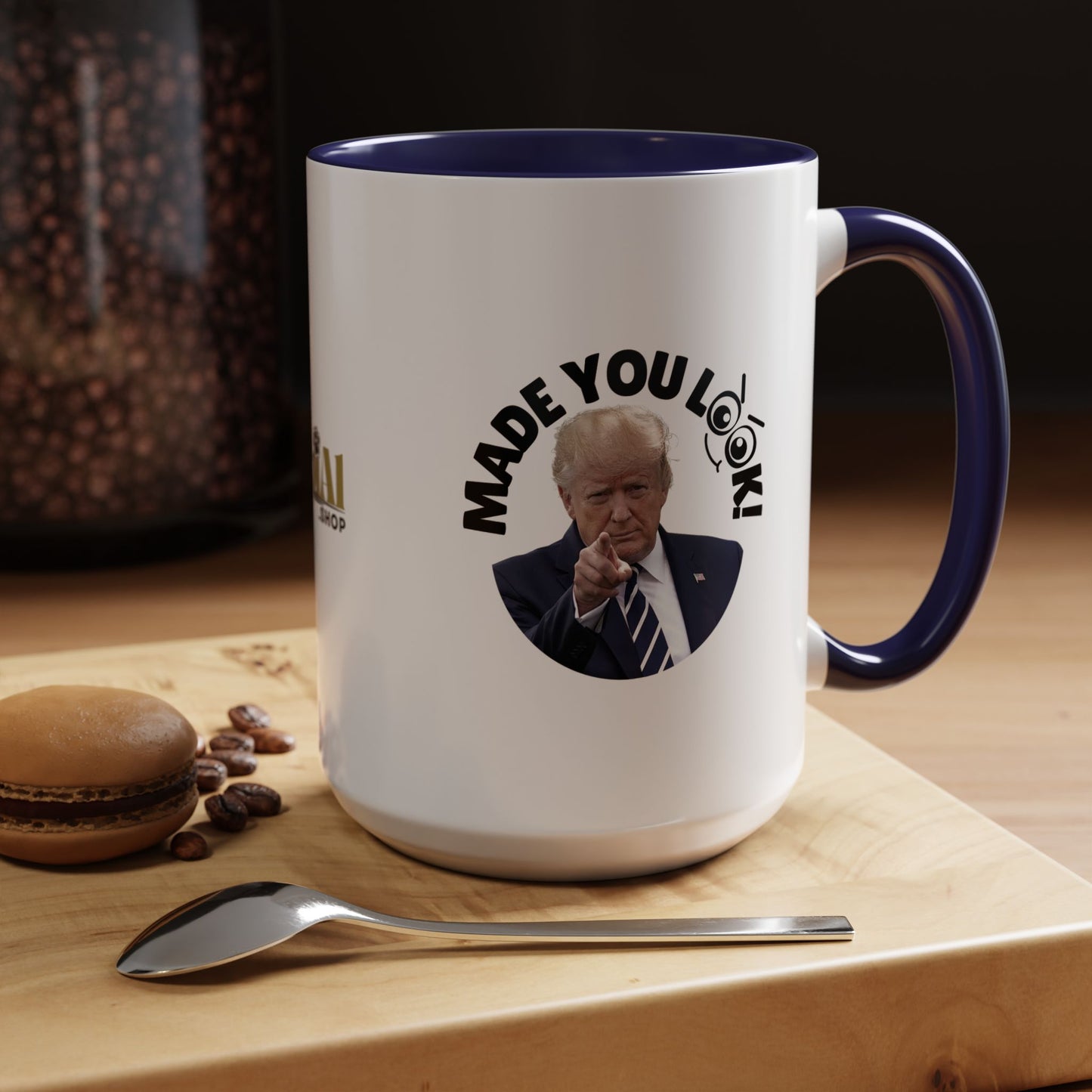 Made You Look! Accent Coffee Mug - 11oz & 15oz - Funny Political Gift