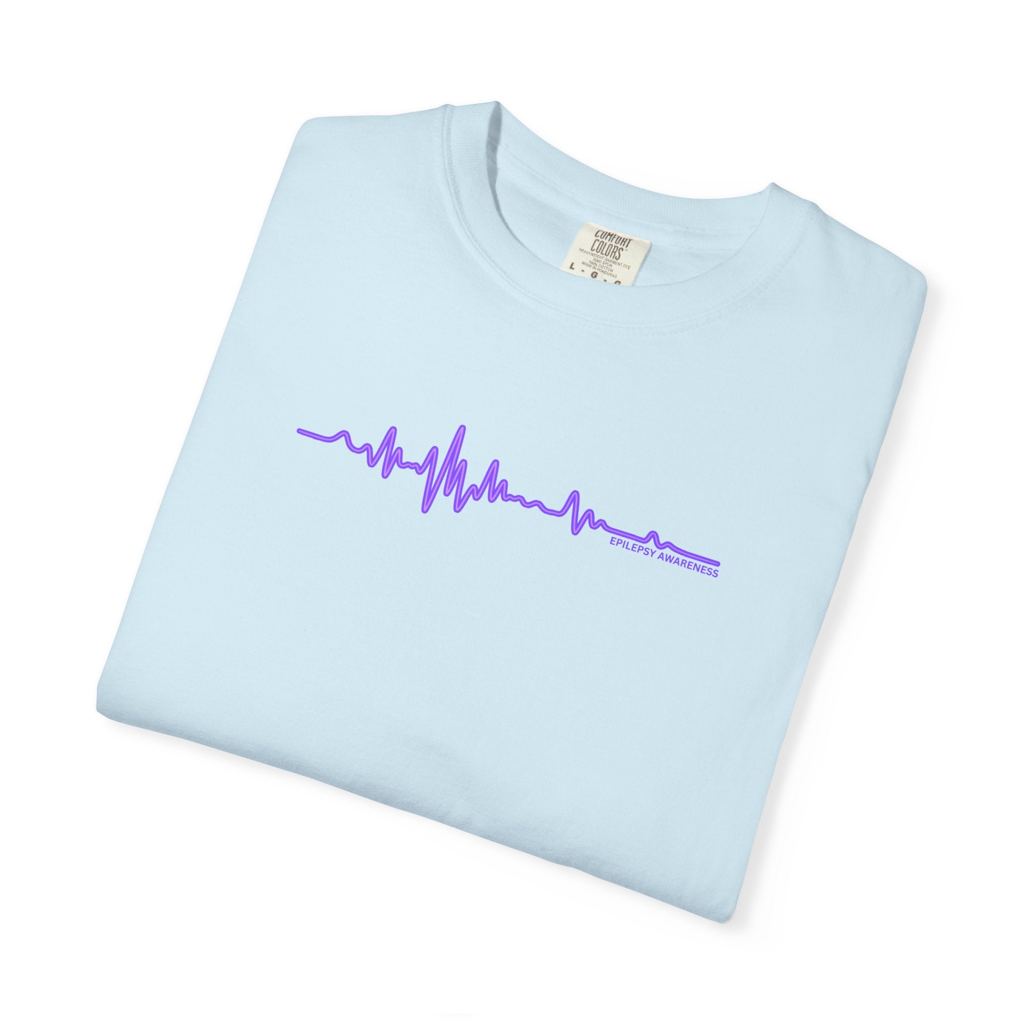 Minimalist Epilepsy Awareness EEG Wave Unisex T-Shirt – Purple Line Design