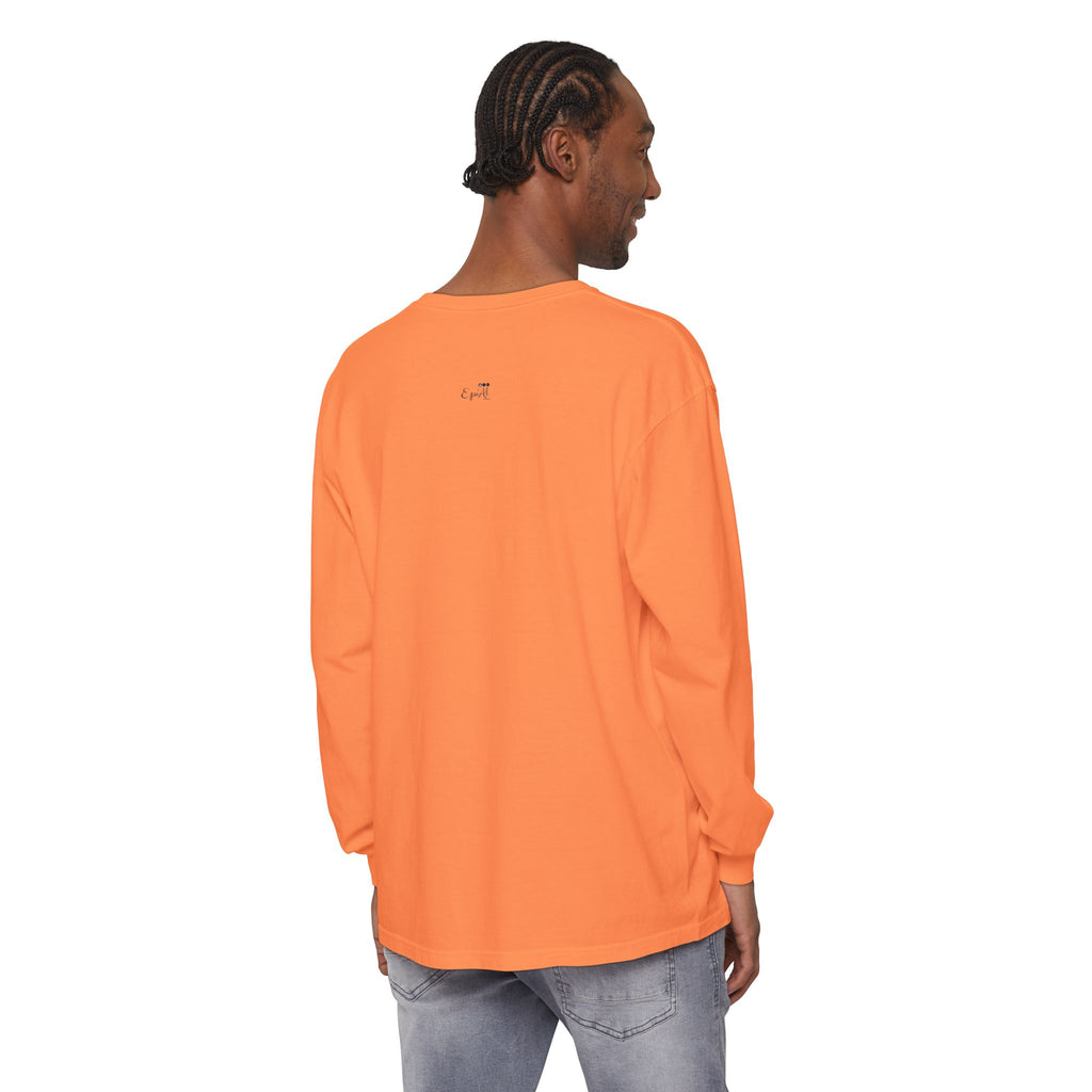 Halloween Cat Long Sleeve Tee, Unisex Spooky Shirt