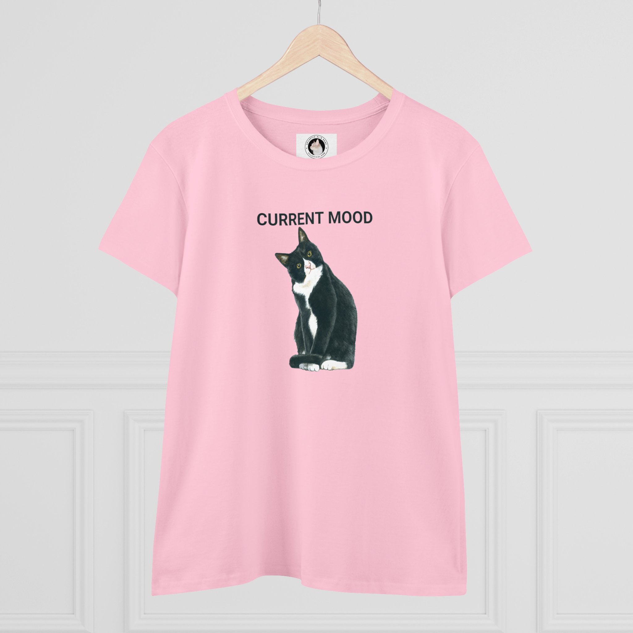 Photo depicting the ​Current Mood: Wha? Women's Midweight Cotton Tee from EpiAl's Shop.