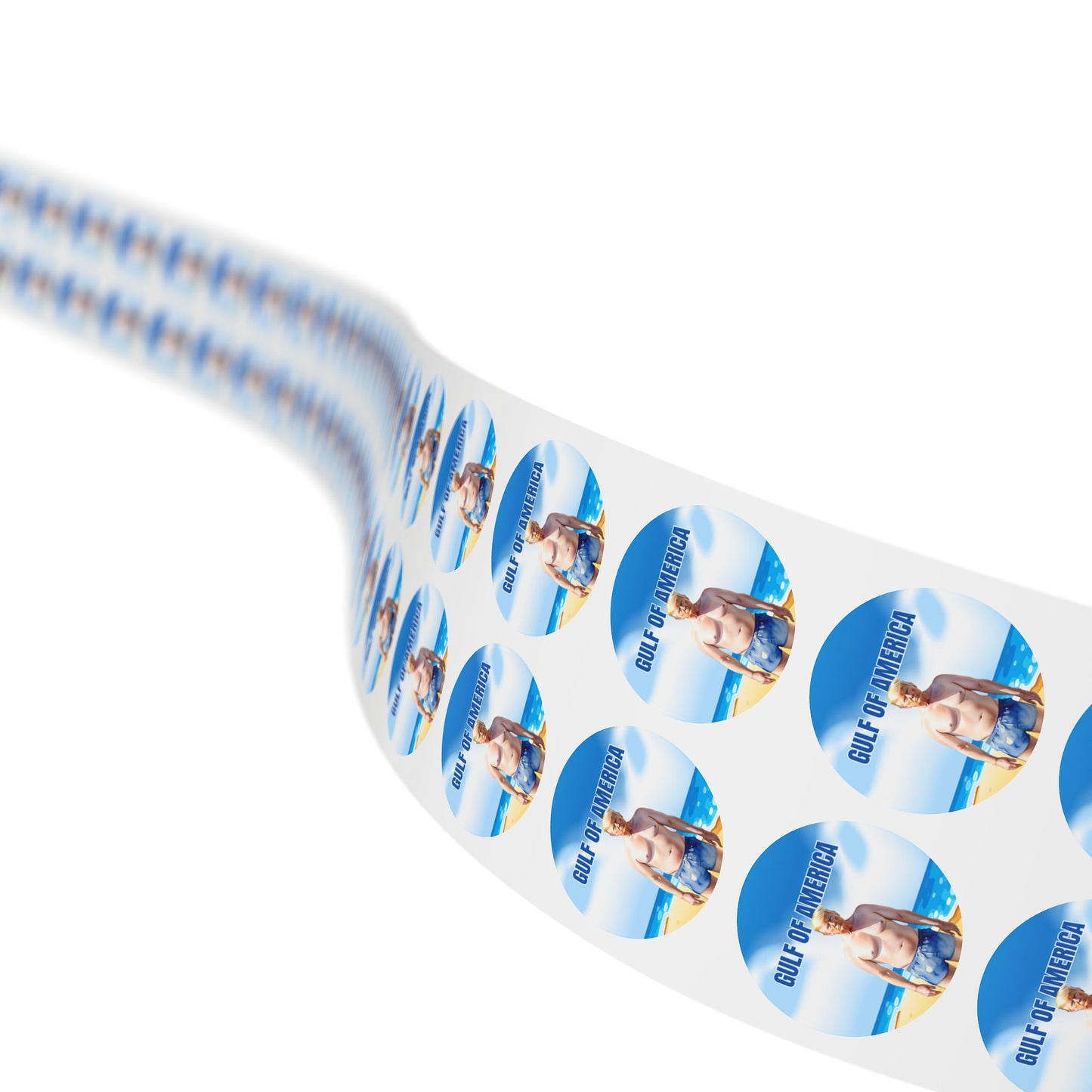 Fun Gulf of America Sticker Roll - Beach Summer Vibe Labels