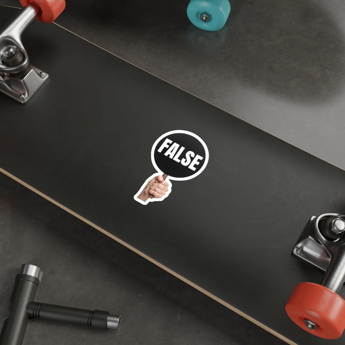 Bold 'False' Die-Cut Stickers for Democrats Printify