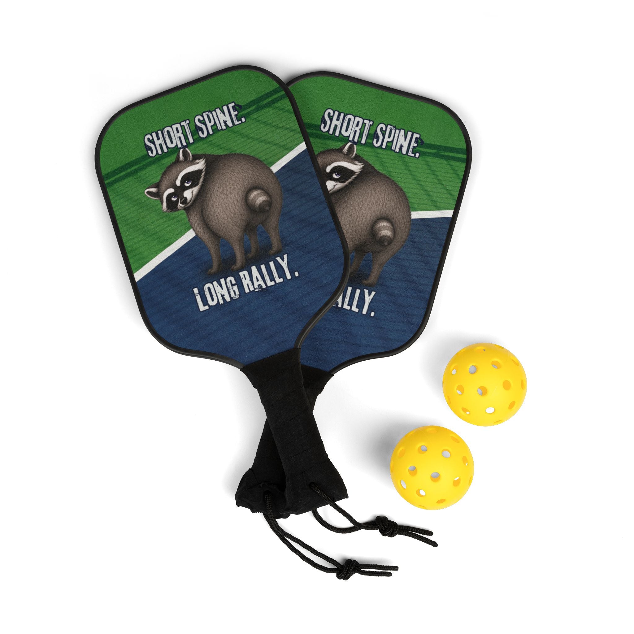 Jimothy “Short Spine. Long Rally.” Pickleball Paddle Set (2 Paddles + Balls)