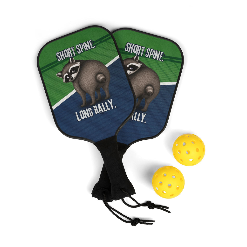 Jimothy “Short Spine. Long Rally.” Pickleball Paddle Set (2 Paddles + Balls)