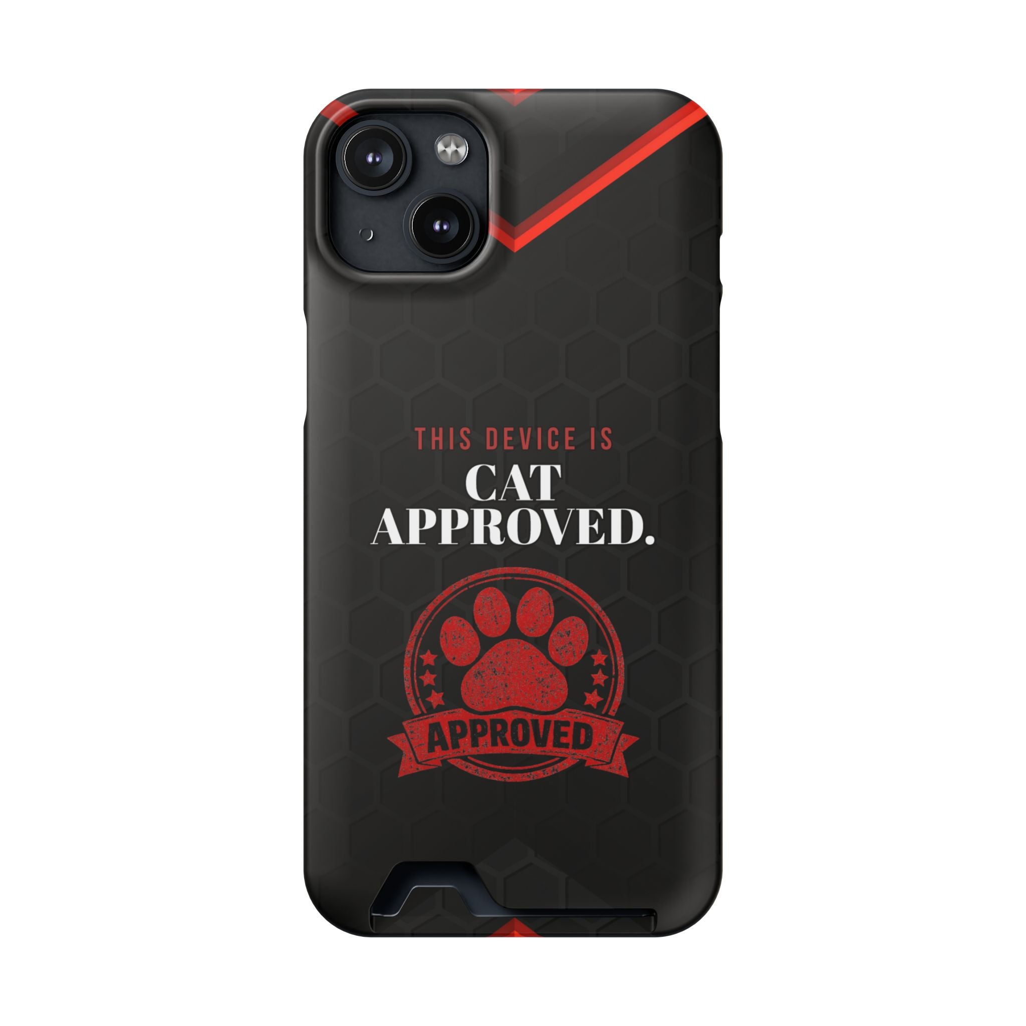 This Device Is Cat Approved iPhone Case – Paw Stamp Design