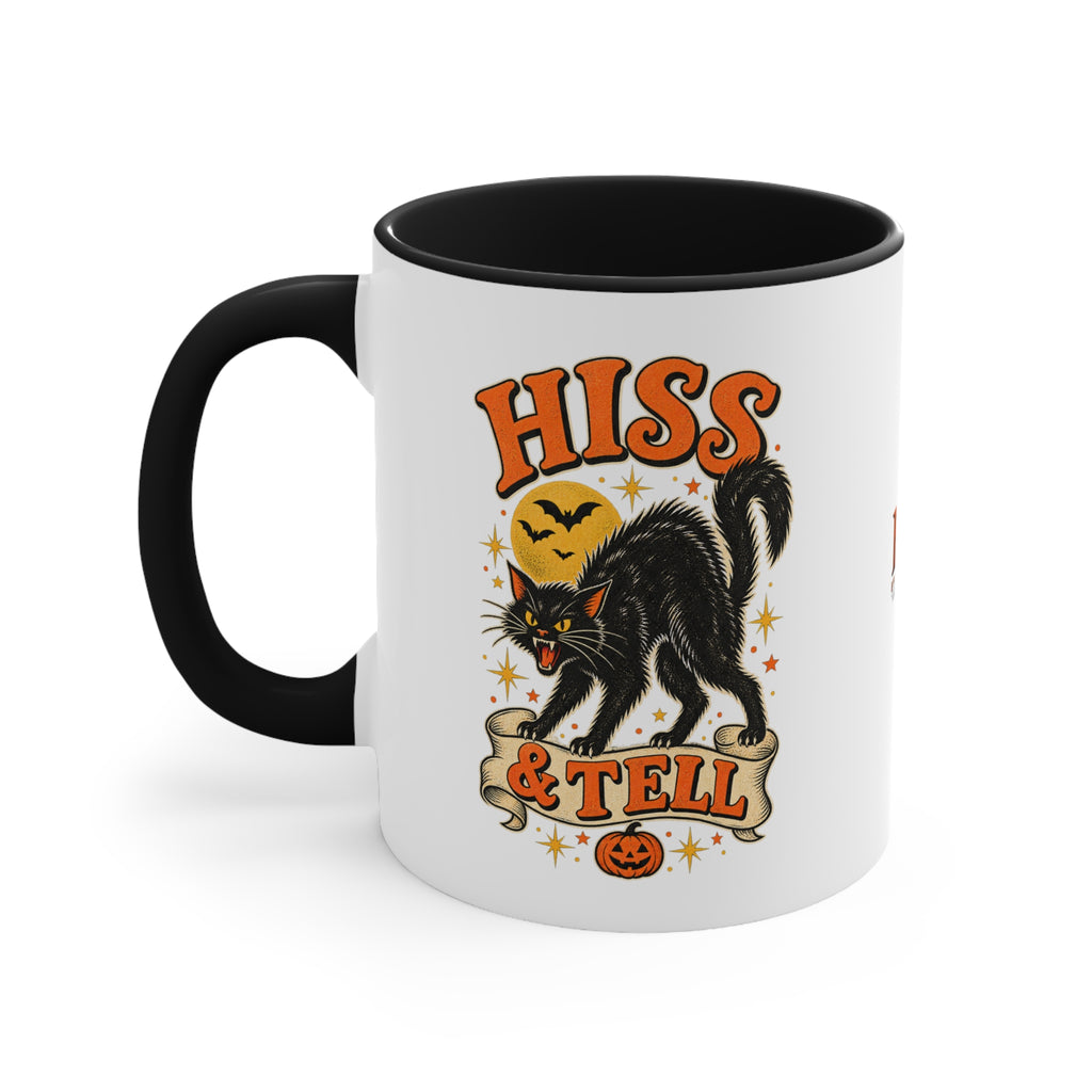 Hiss & Tell Halloween Black Cat Accent Mug