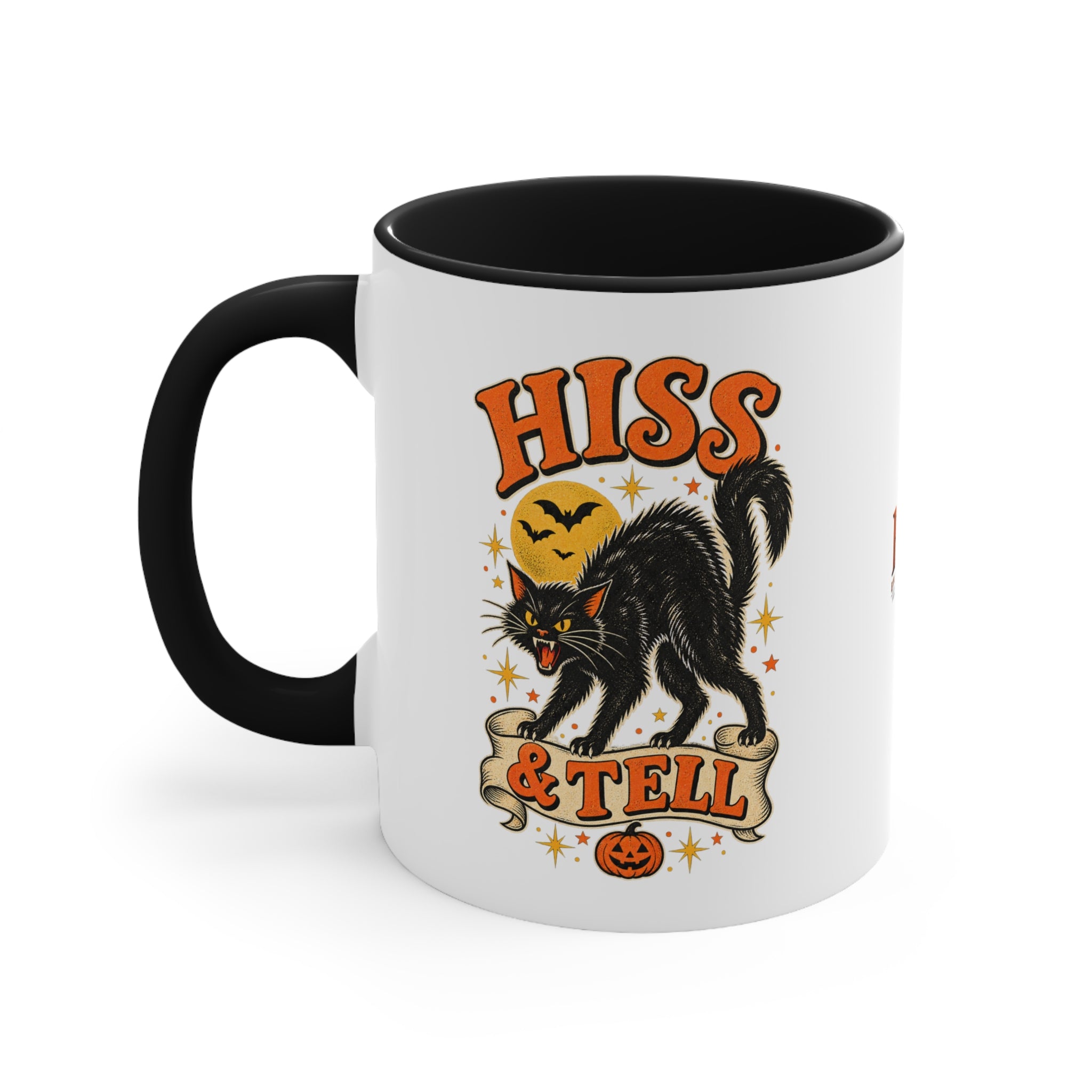 Hiss & Tell Halloween Black Cat Accent Mug