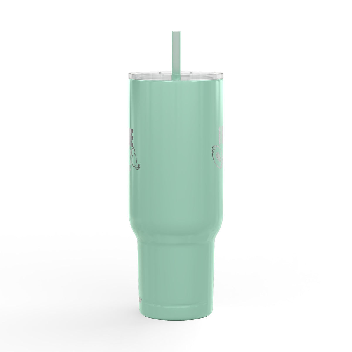 Love Football & Cats Engraved Insulated Travel Tumbler