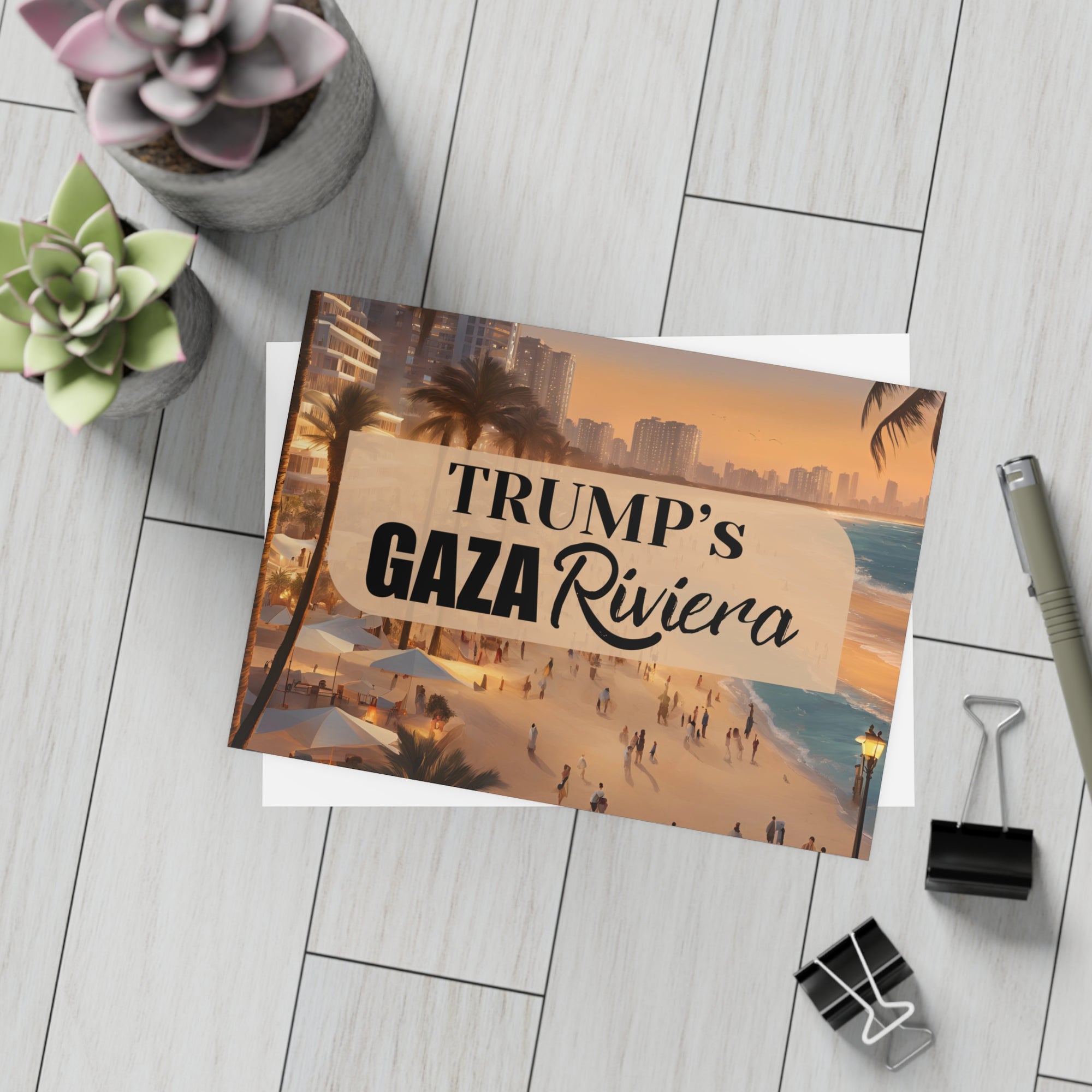 Trump’s Gaza Riviera Postcard Bundles with Envelopes