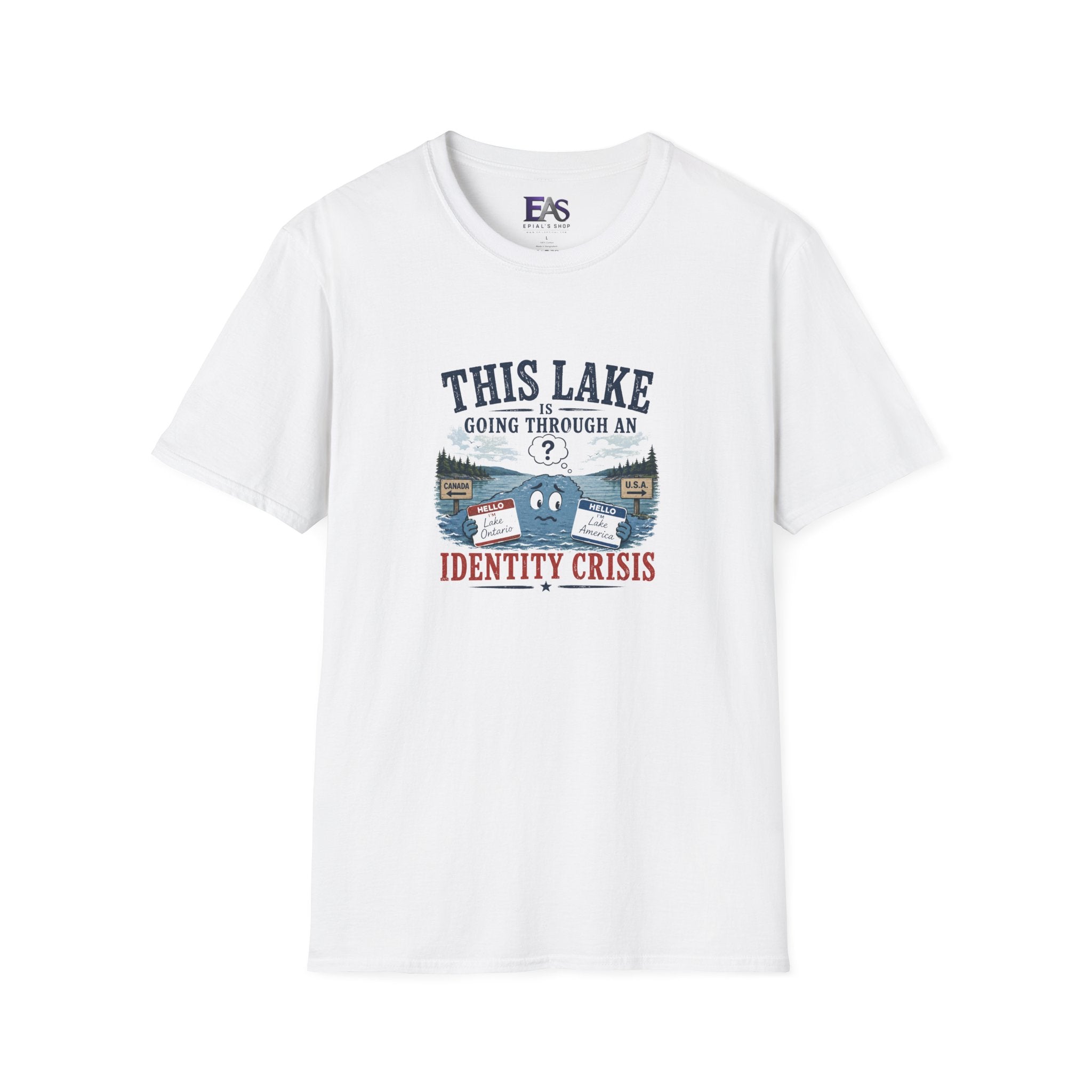 This Lake Is Going Through an Identity Crisis T-Shirt | Lake Ontario Lake America Humor