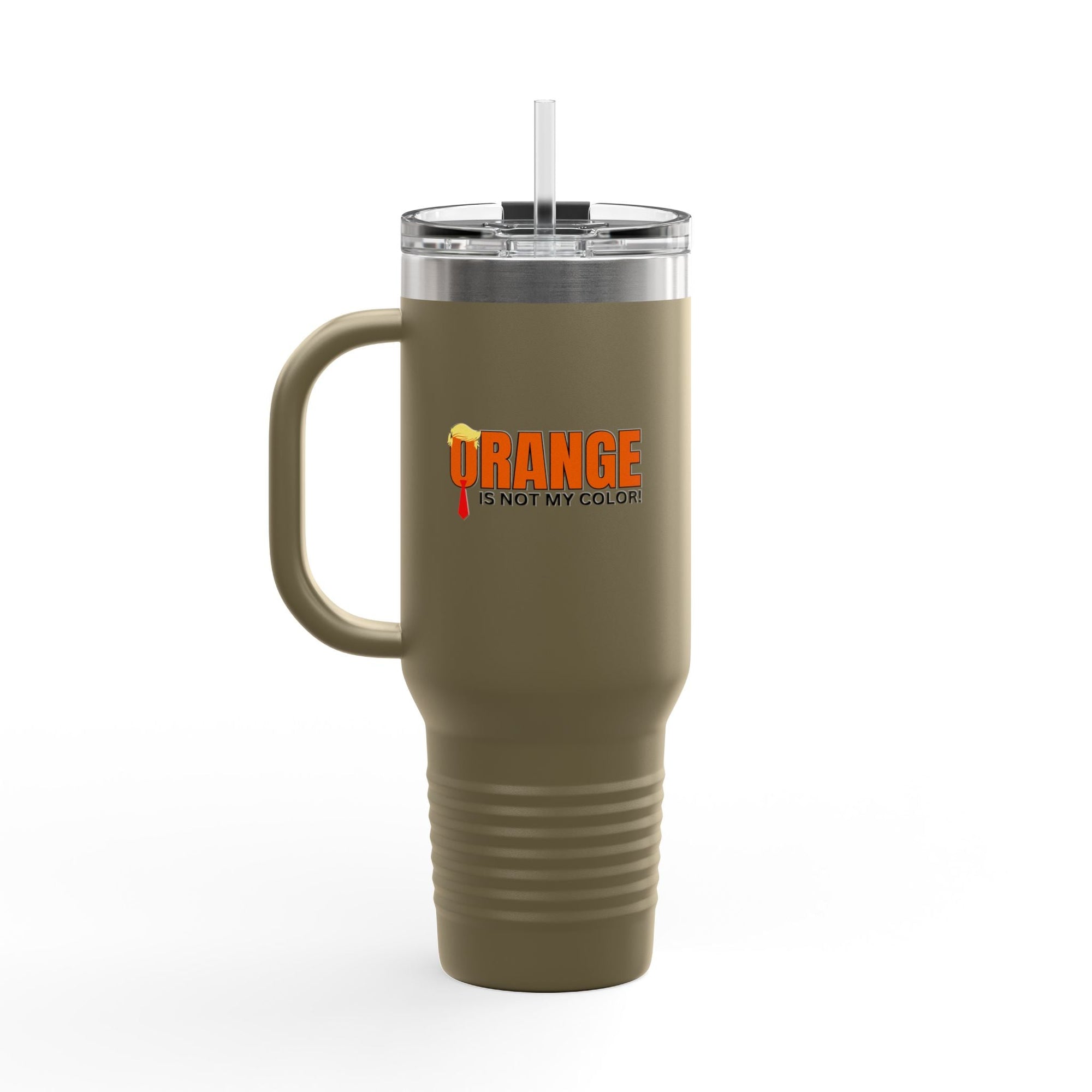 Orange Is Not My Color Insulated Travel Mug – 40oz Personal Drink Companion Printify