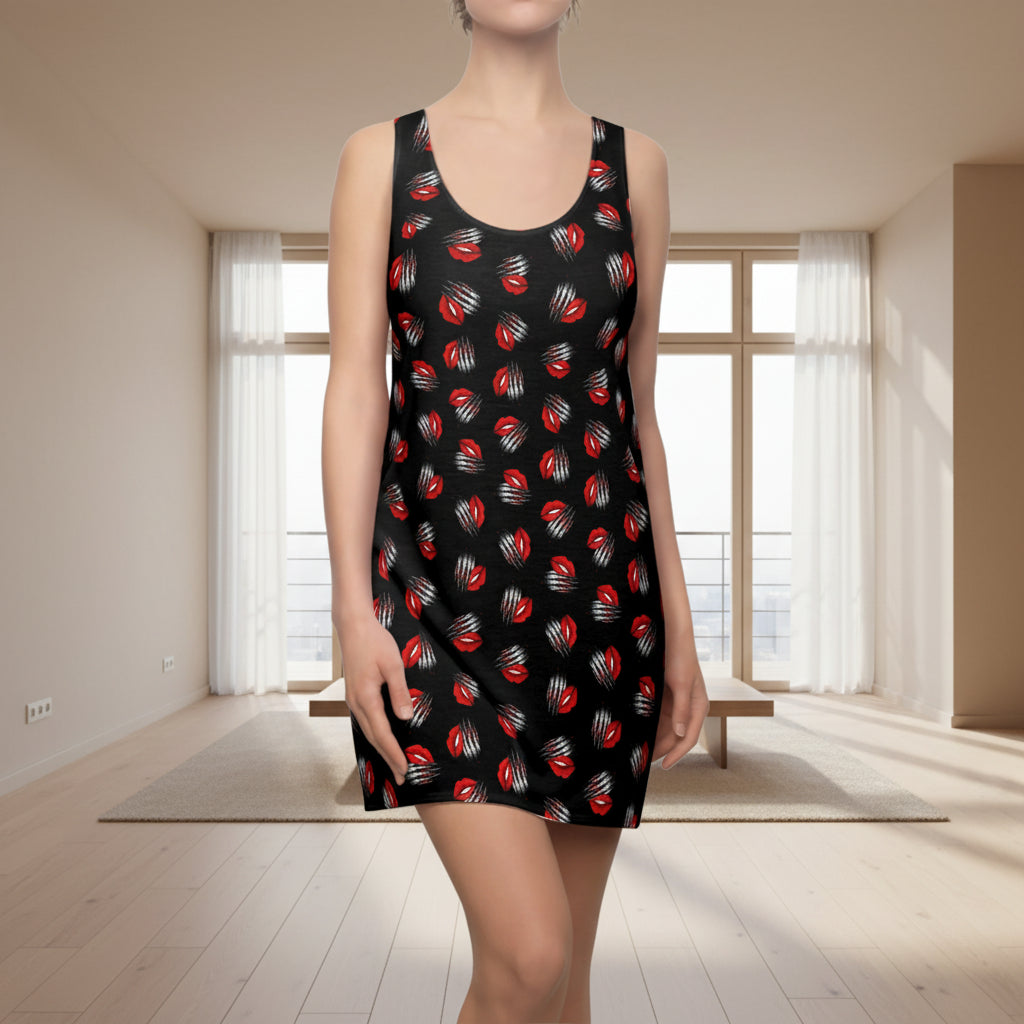 Soft Face, Sharp Claws Racerback Dress – Cute Meets Consequences