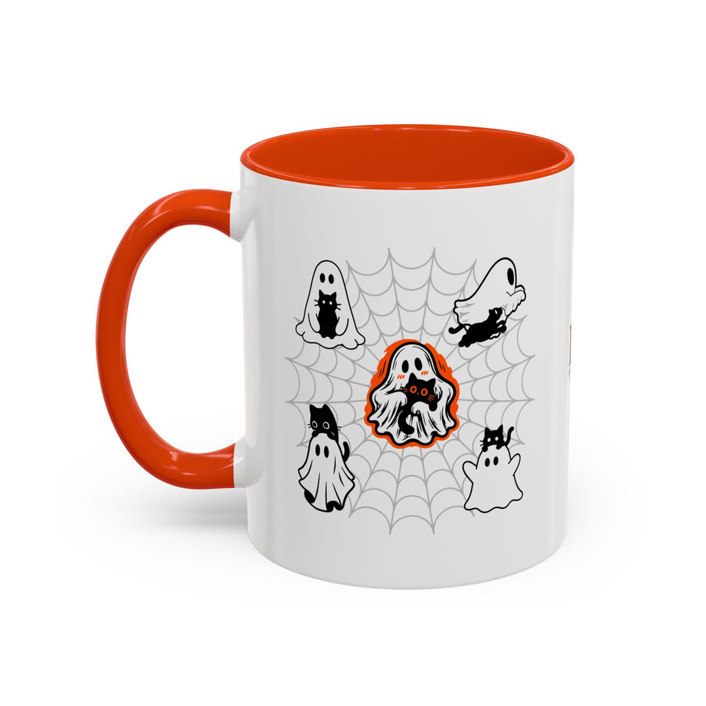 Ghost Cats Halloween Accent Mug (11oz, 15oz)