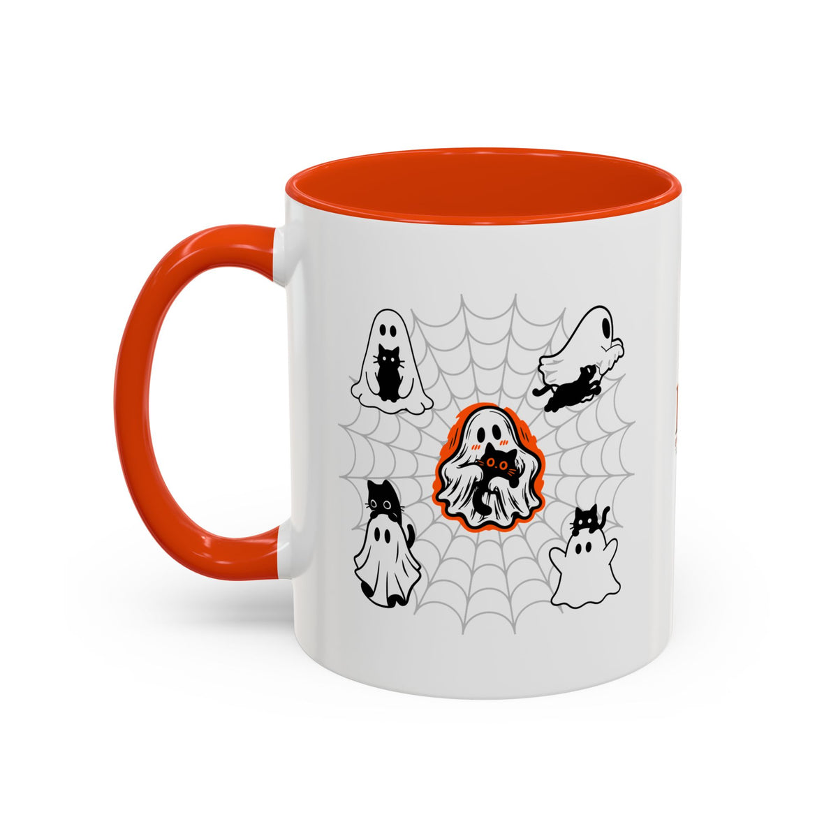 Ghost Cats Halloween Accent Mug (11oz, 15oz)