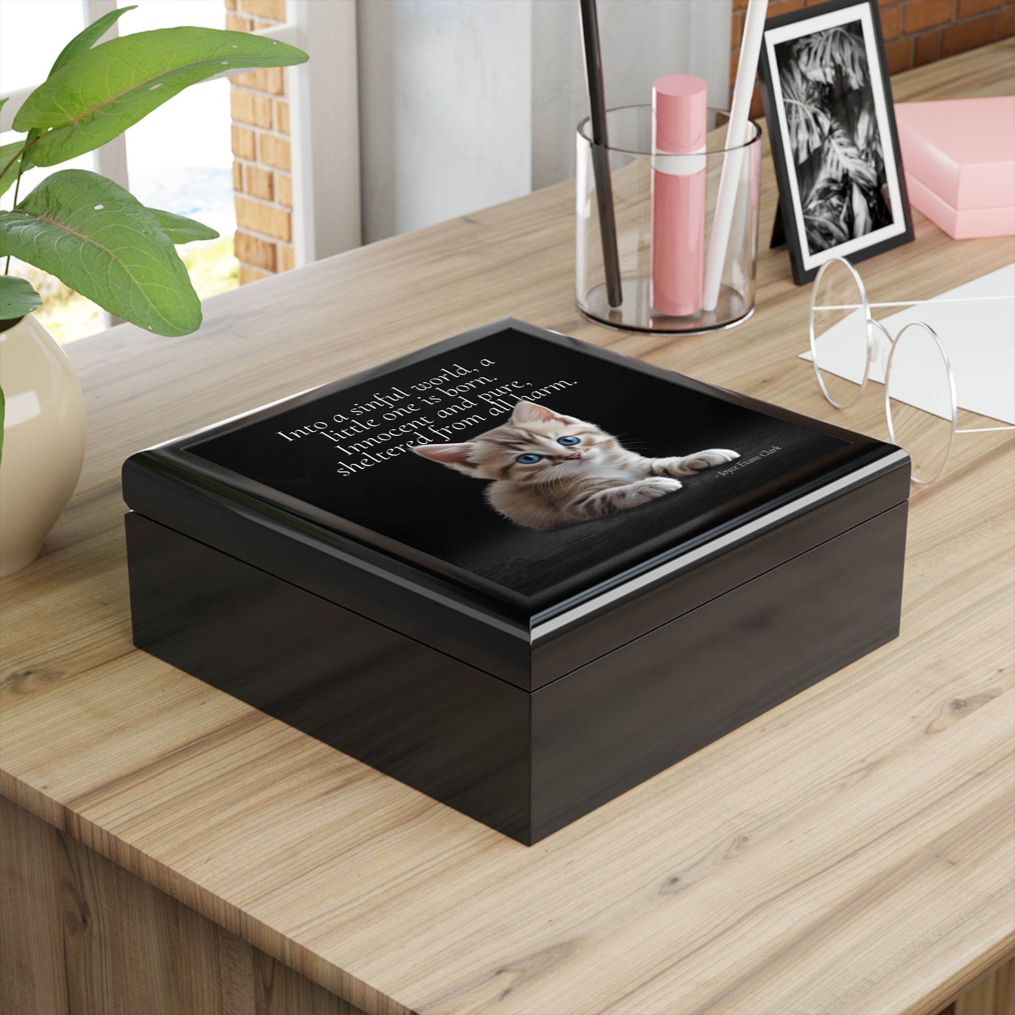Photo depicting the ​A Little One is Born Jewelry Box from EpiAl's Shop.