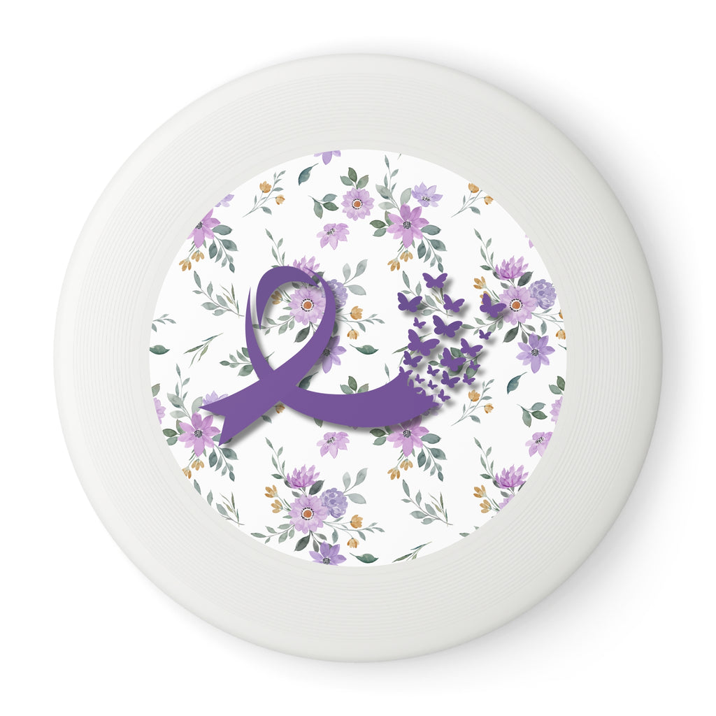 Purple Floral Ribbon Wham-O Frisbee | Outdoor Fun & Awareness