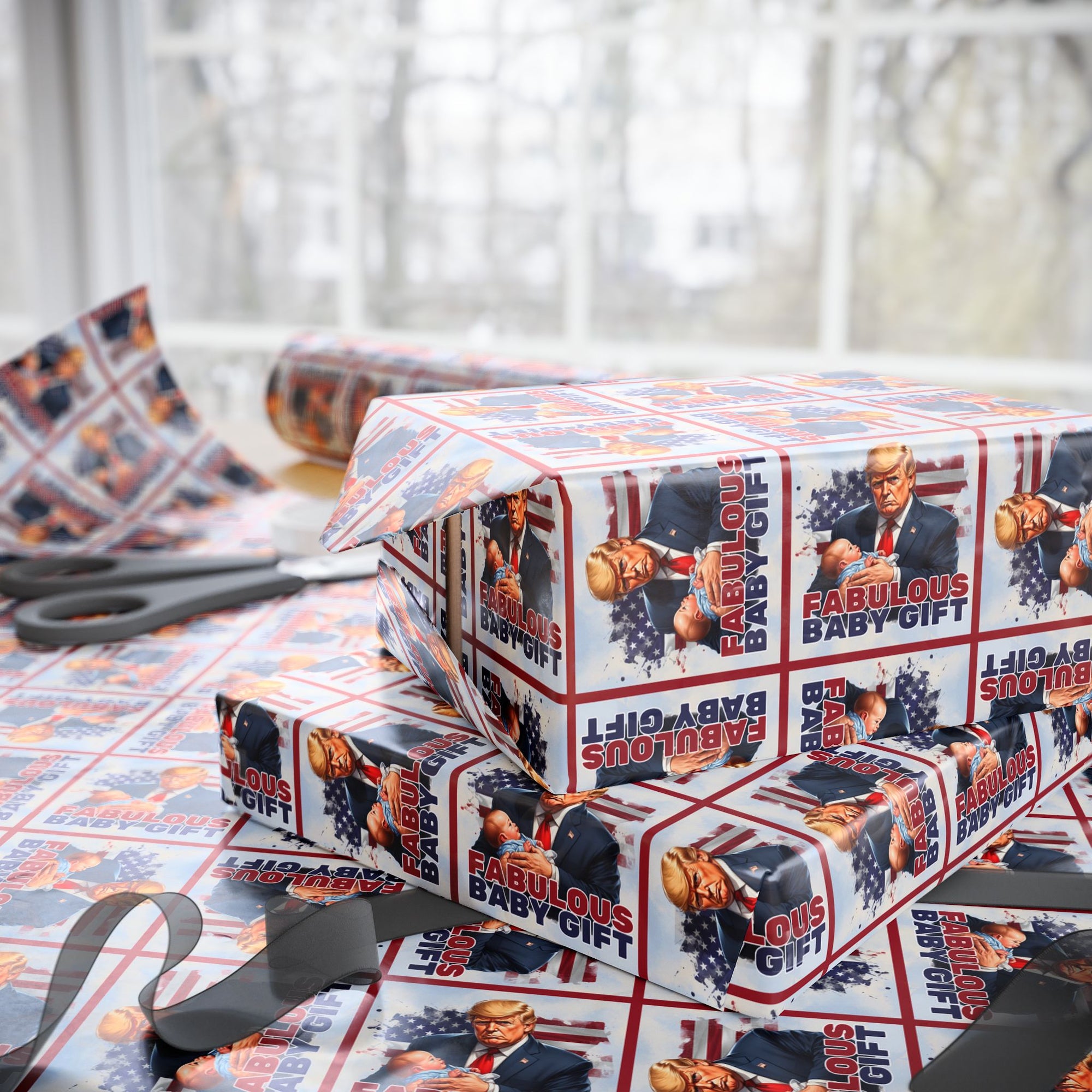 Trump Fabulous Baby Gift Wrapping Paper