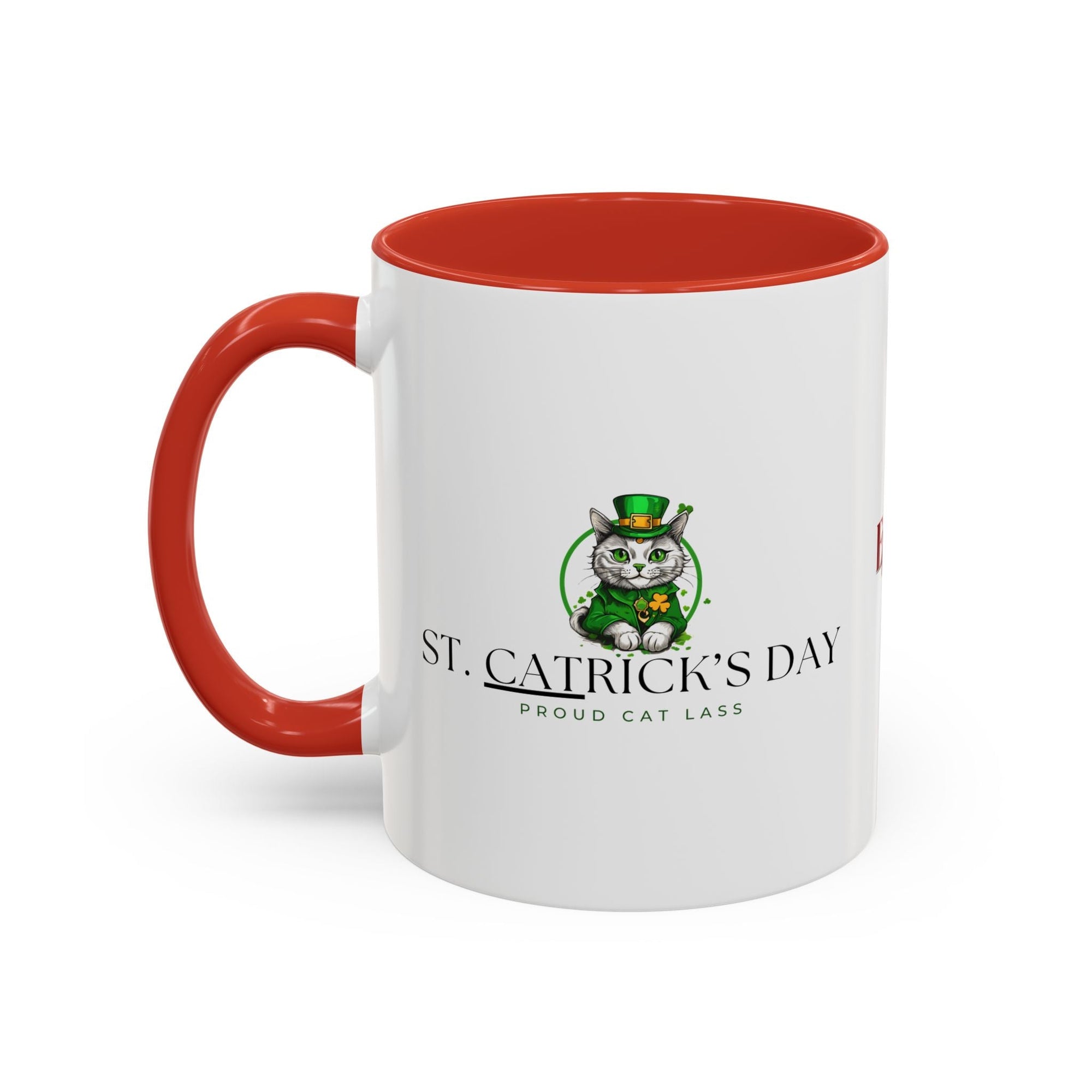 St. Patrick's Day Cat Coffee Mug - Proud Cat Lass Design Printify