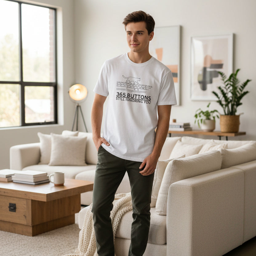 365 Buttons Still Ignoring You – Cat Keyboard T-Shirt