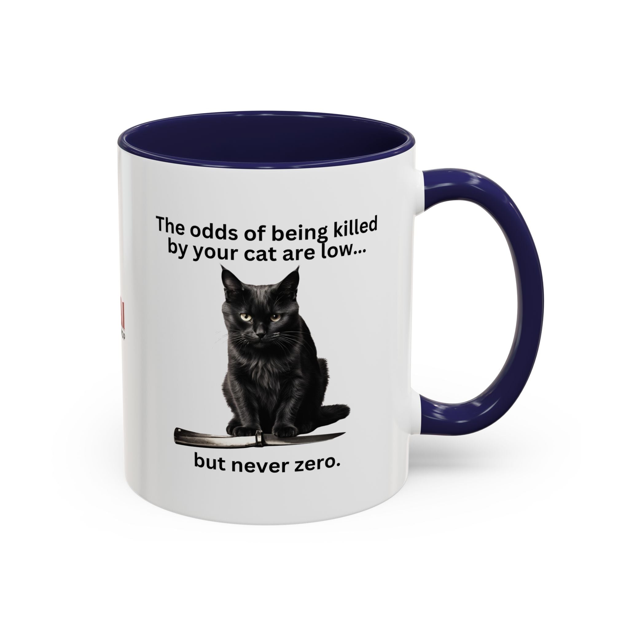 Photo depicting the ​Killer Cat Odds Accent Coffee Mug (11, 15oz) from EpiAl's Shop.