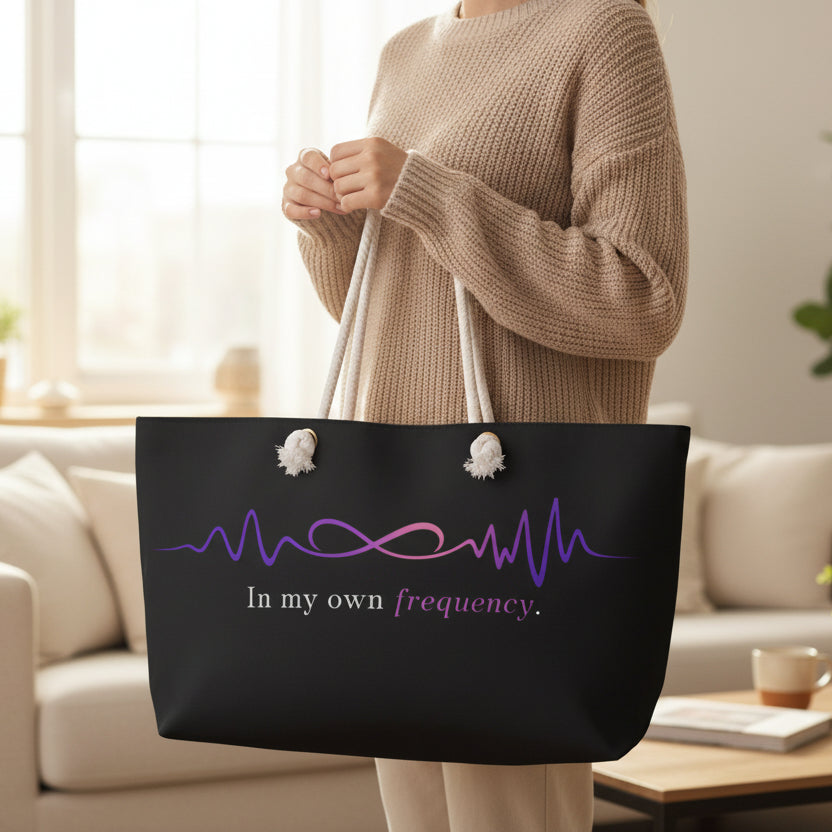 In My Own Frequency Weekender Bag – Epilepsy Awareness & Neuro Advocacy Tote
