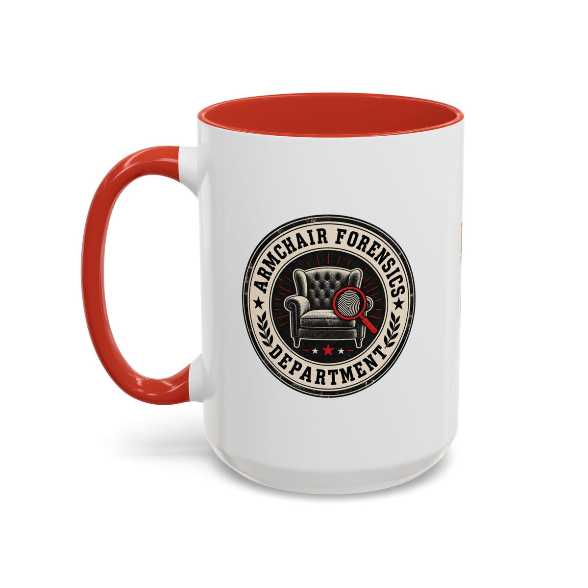 Armchair Forensics Department Accent Coffee Mug, True Crime Mug, 11 oz & 15 oz