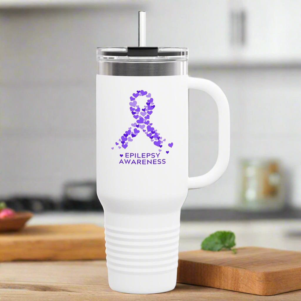 Epilepsy Awareness Insulated Travel Mug, 40oz