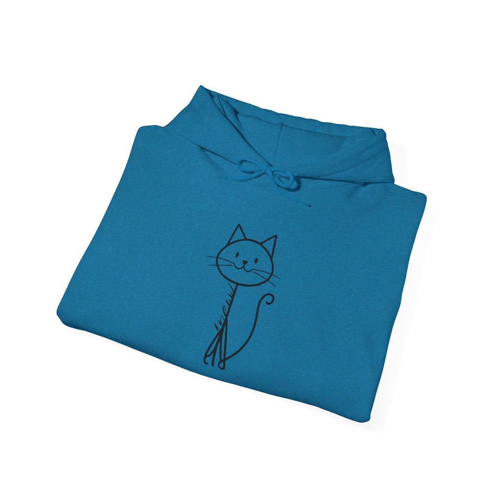 Cozy Stick Cat Lover Hoodie