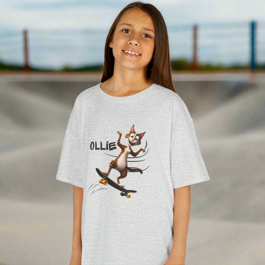 Kids Ollie Cat Tee - Fun and Playful Cotton T-Shirt for Children