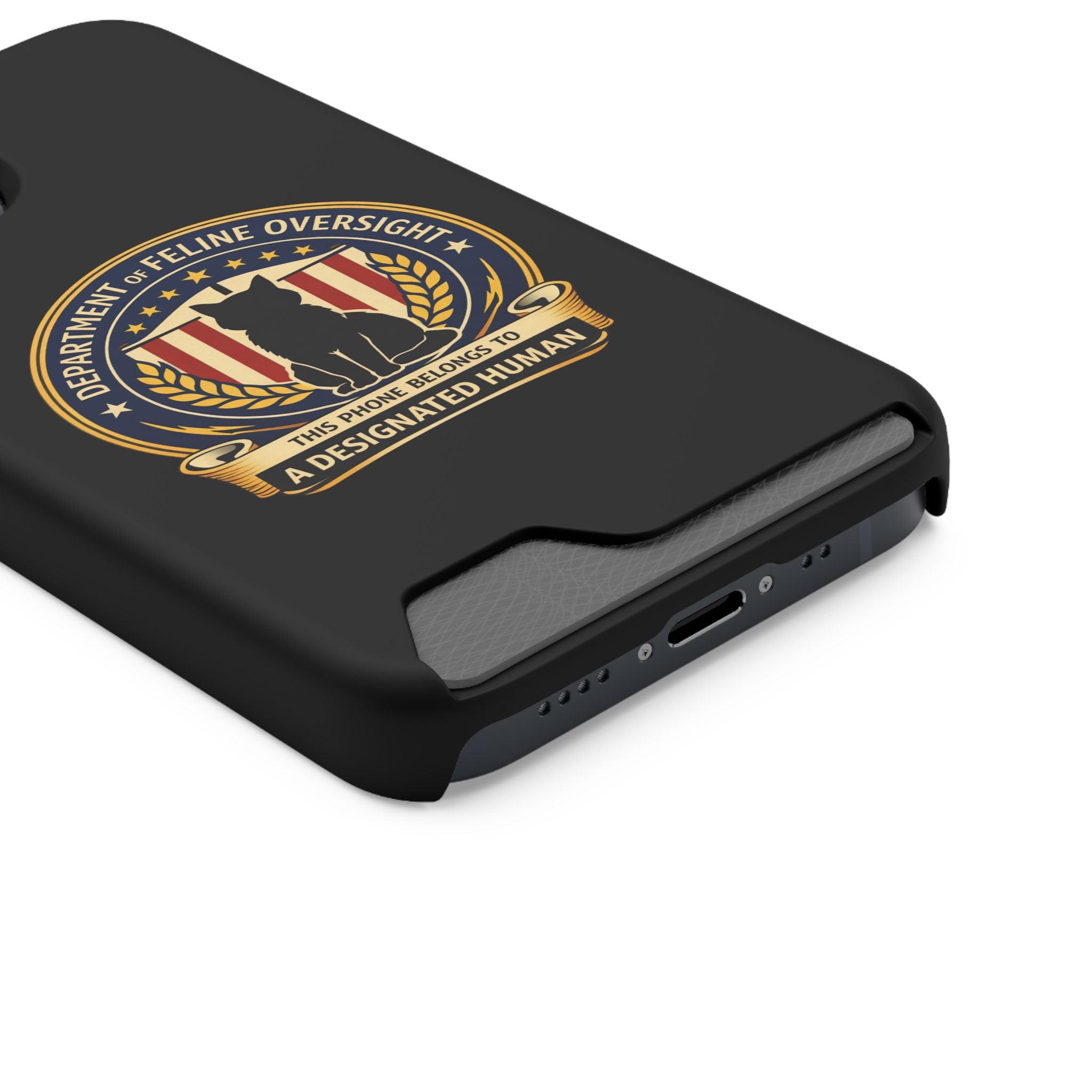 Department of Feline Oversight MagSafe iPhone Case — Designated Human Edition