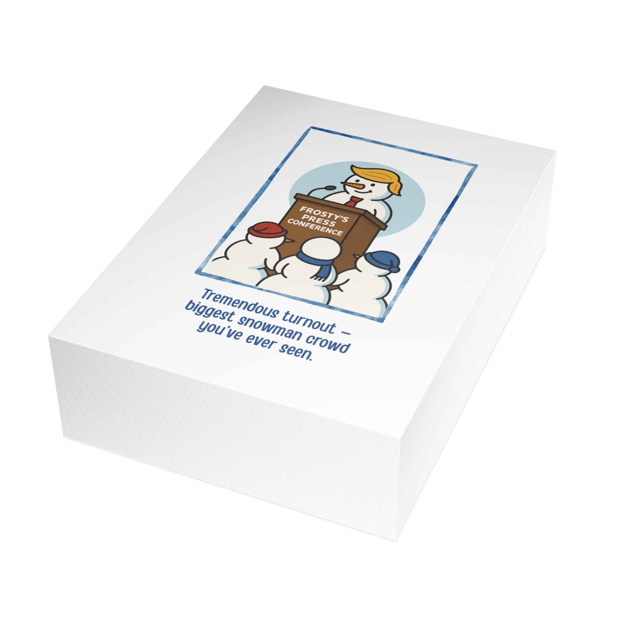 Frosty’s Press Conference Christmas Card – 1, 10, 30, 50 pc sets