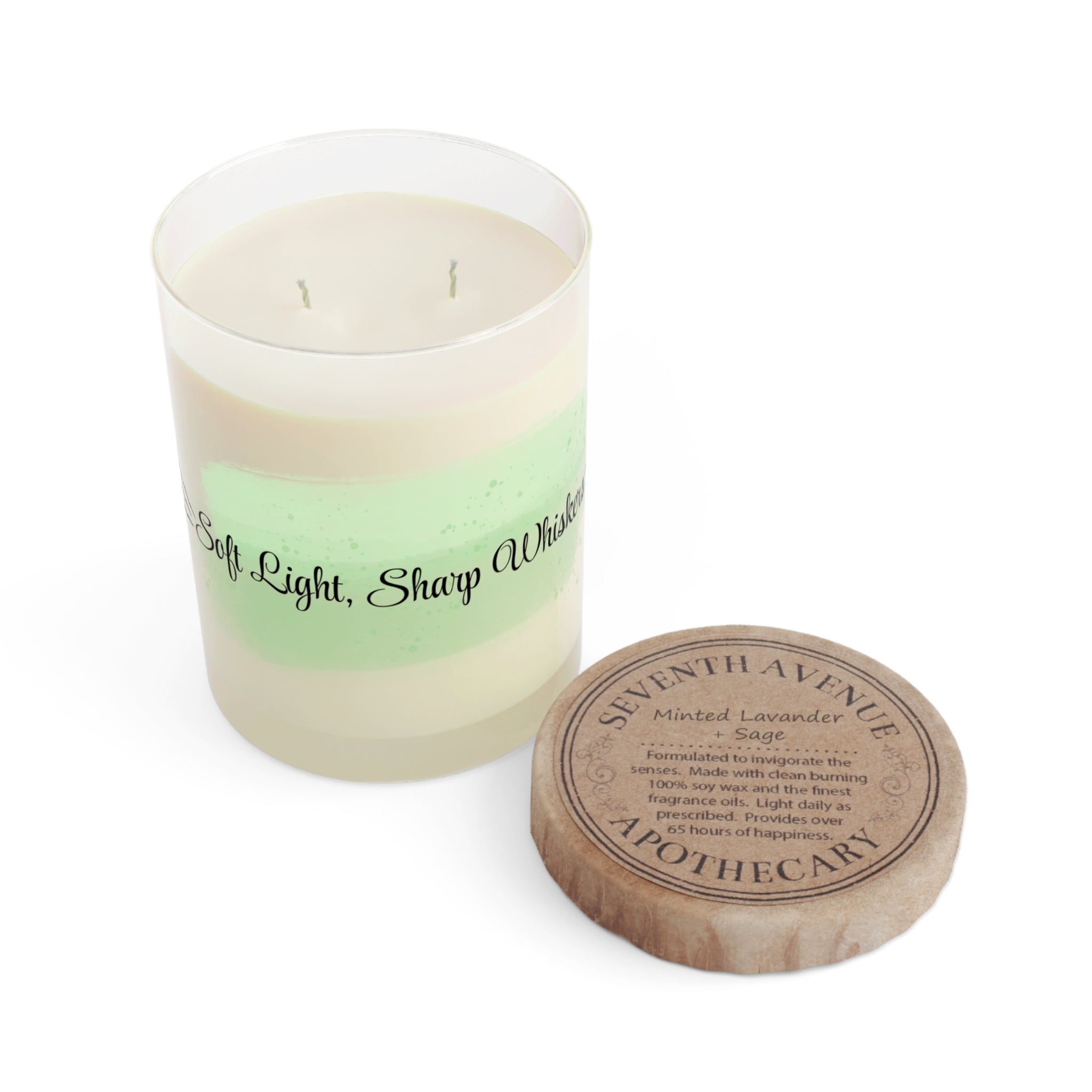 Soft Light, Sharp Whiskers – Cat Lover Scented Glass Candle