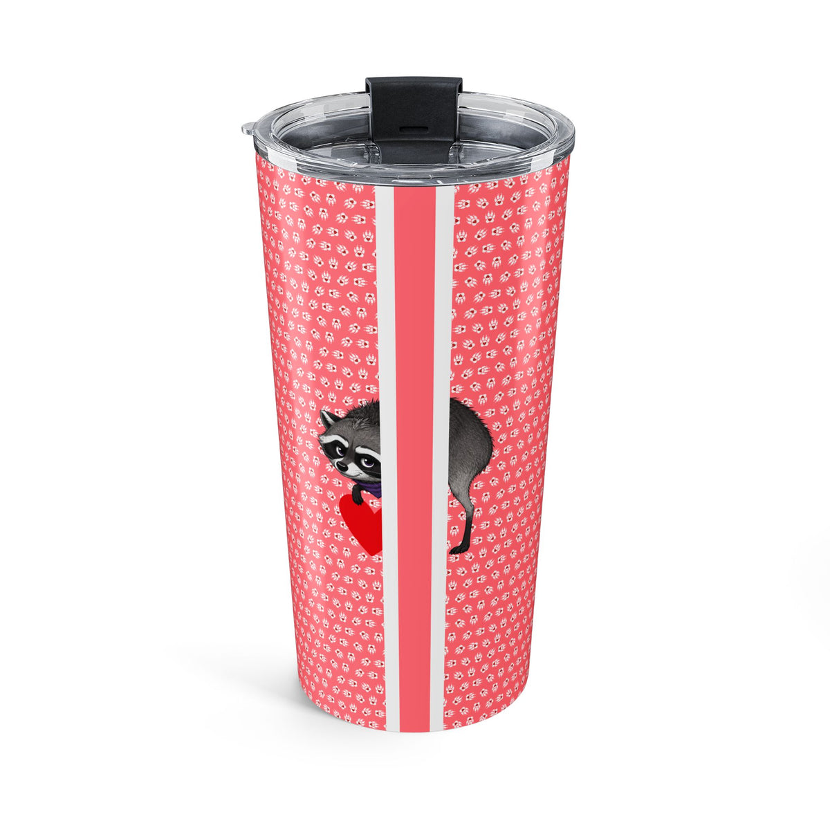 Jimothy the Short-Spined Raccoon Heart Tumbler | 20oz Insulated Travel Cup
