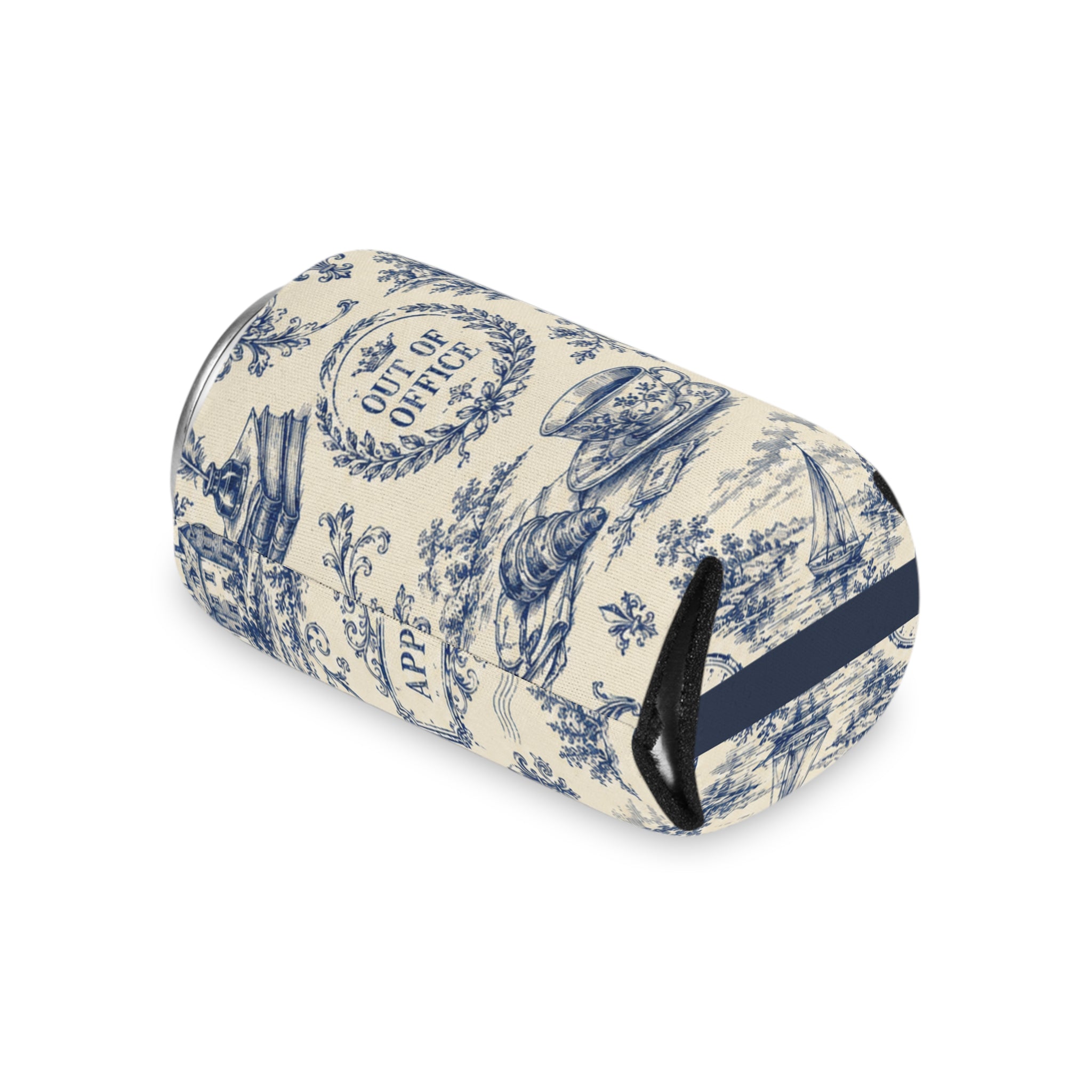 Out of Office Toile Can Cooler