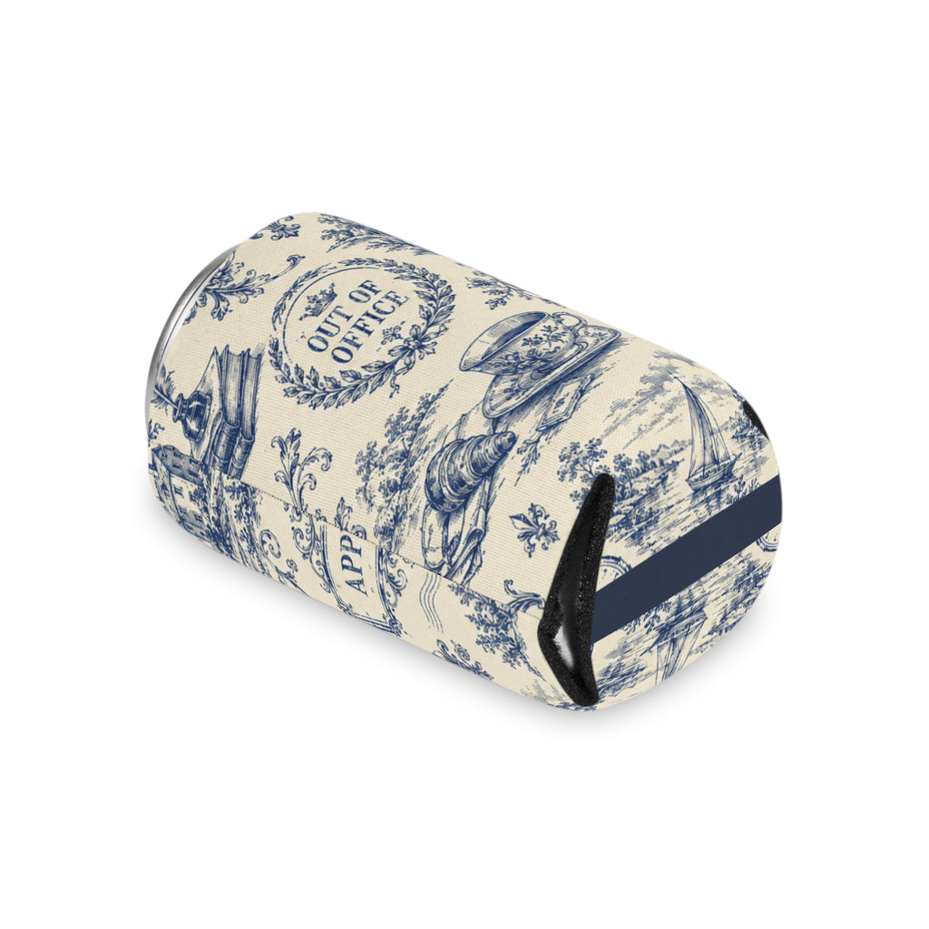 Out of Office Toile Can Cooler