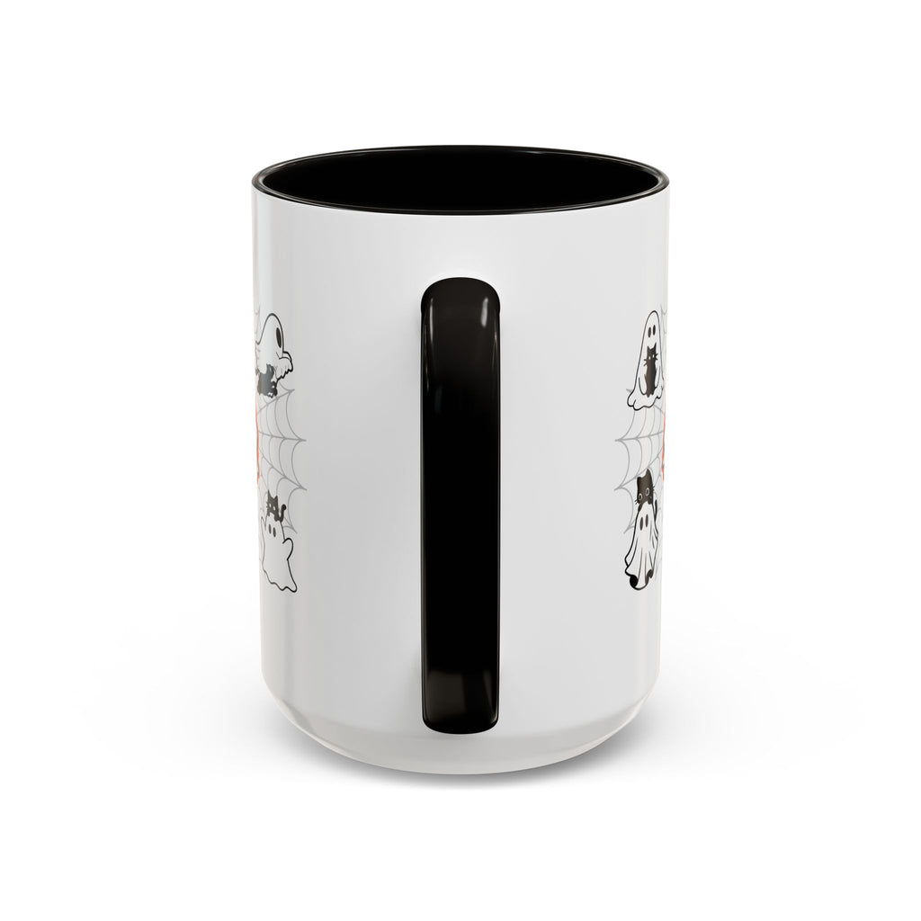 Ghost Cats Halloween Accent Mug (11oz, 15oz)
