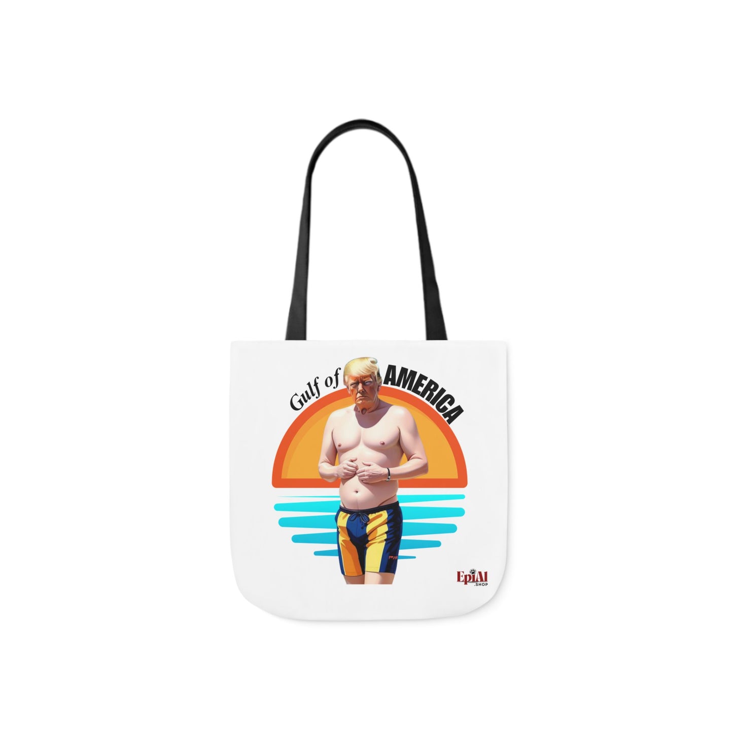 Gulf of America Canvas Tote Bag with 4-Color Straps - Fun Beach Accessory