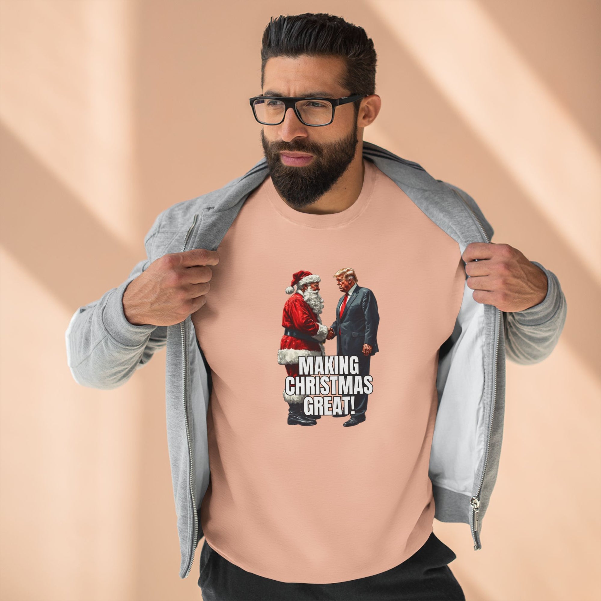 Funny Make Christmas Great Unisex Crewneck Sweatshirt