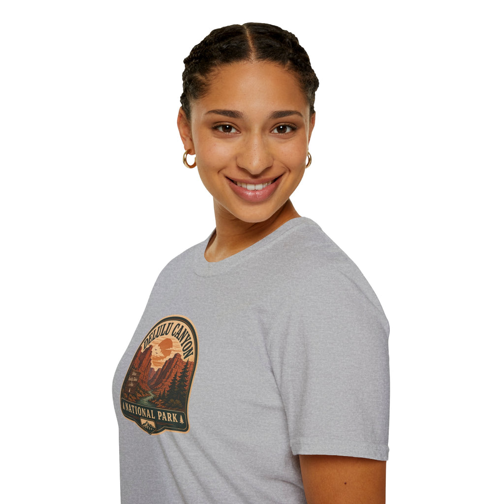 Delulu Canyon National Park Unisex T-Shirt | Funny Retro National Park Parody Tee