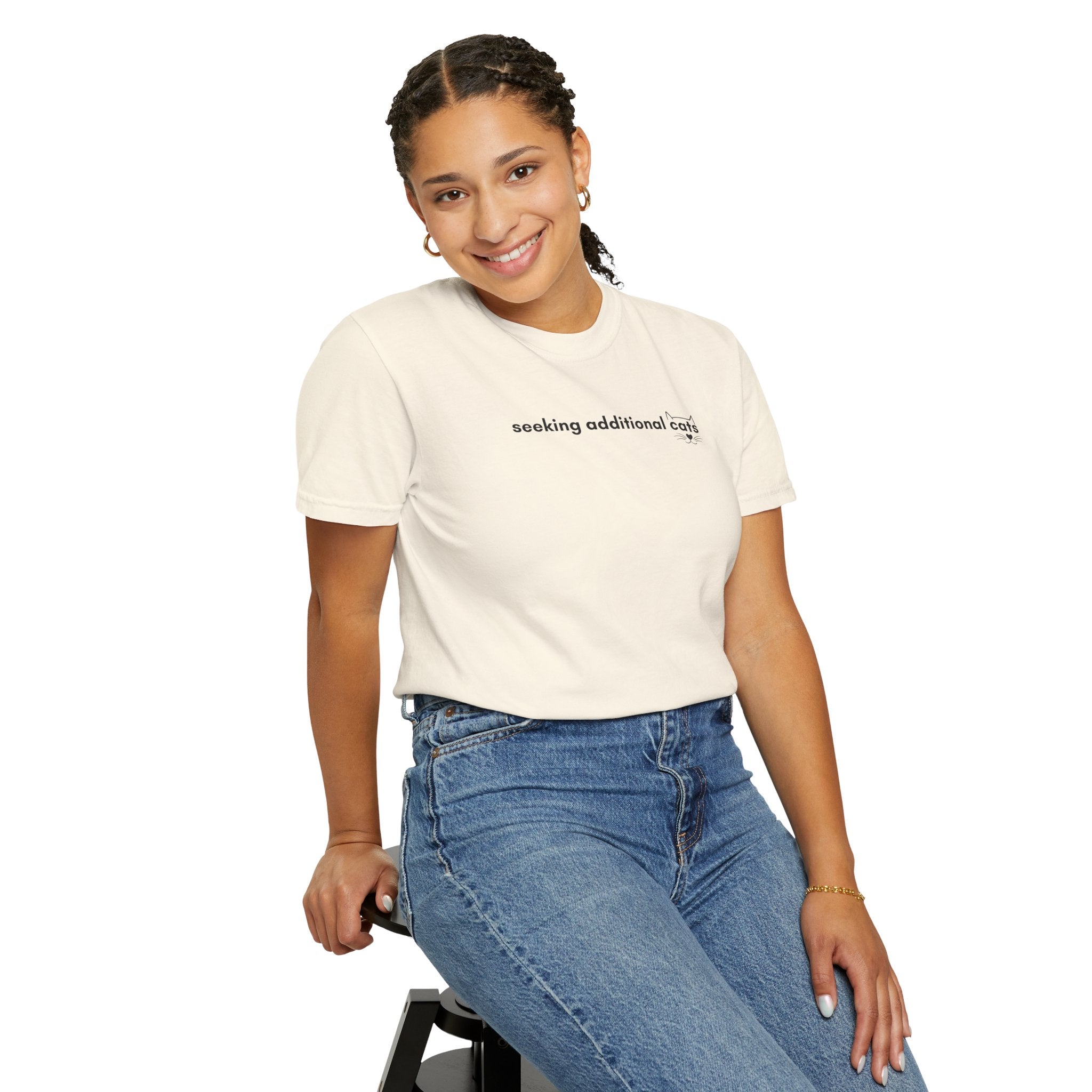 Seeking Additional Cats T-Shirt | Cat Lover Minimal Tee